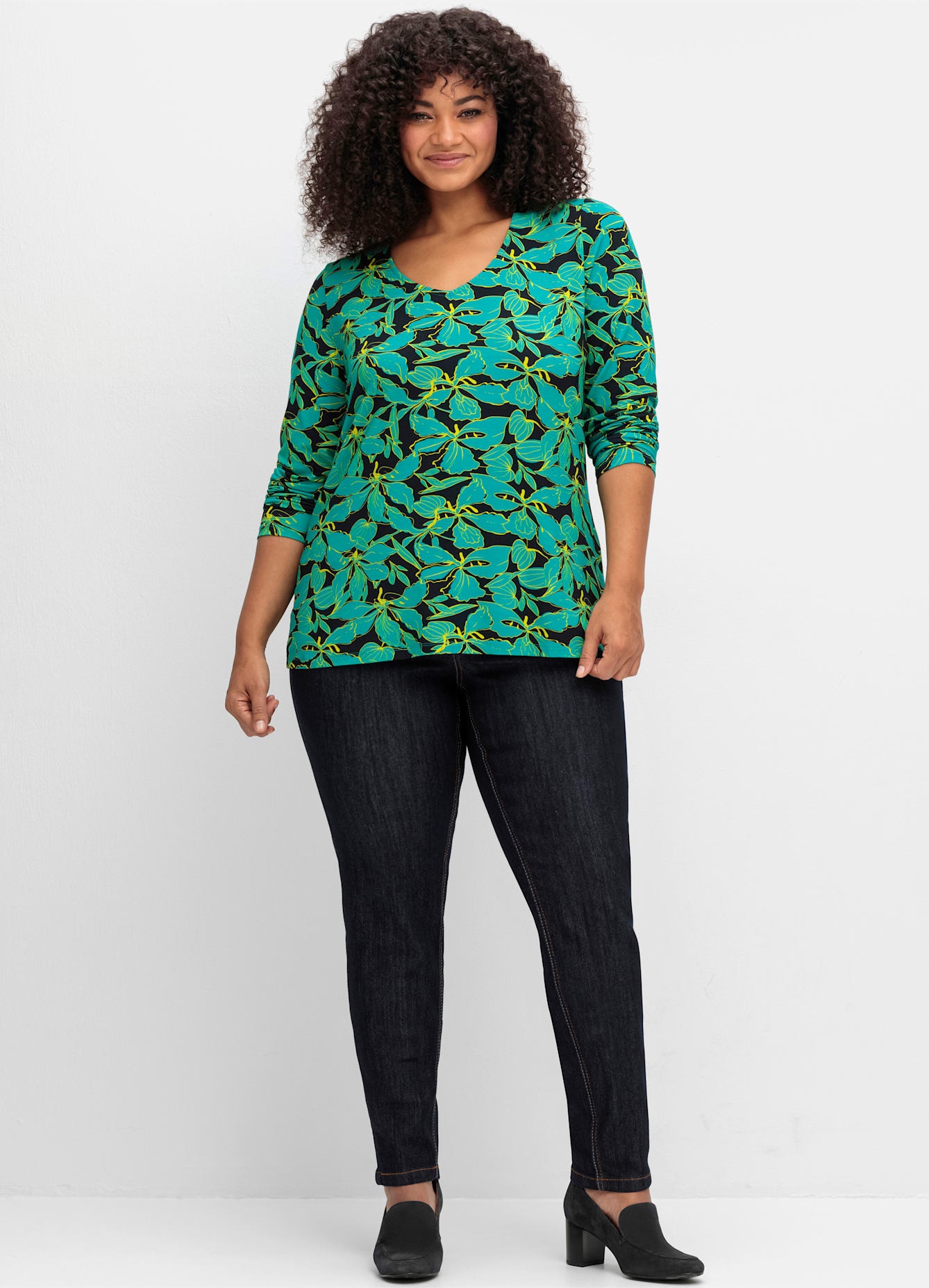 sheego by Joe Browns Langarmshirt "T-Shirt", 1 Stk. günstig online kaufen