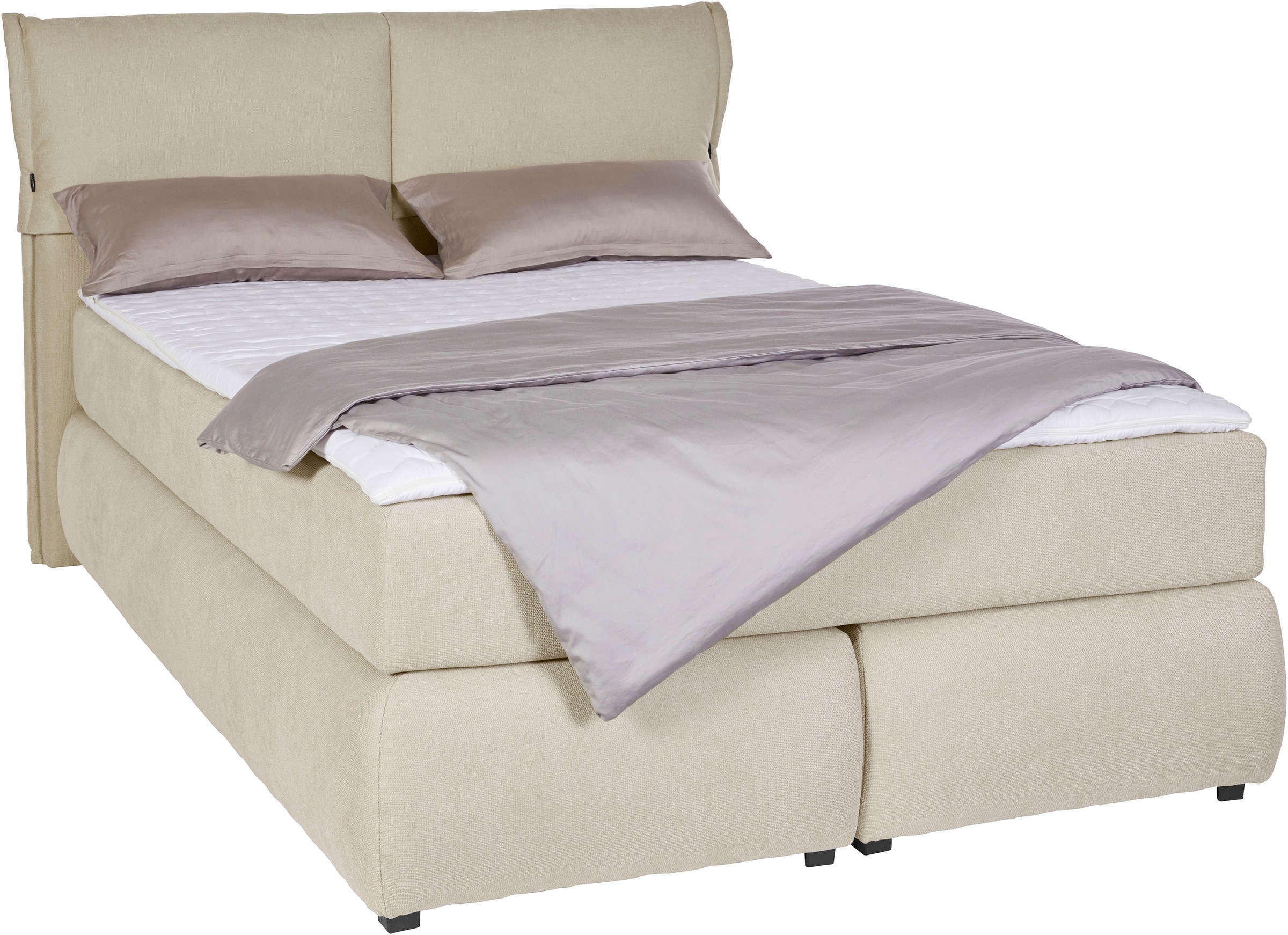 andas Boxspringbett »Jenson«, in 4 Farben, 4 Breiten, 3 Matratzenarten in 2 Härtegraden, Topper