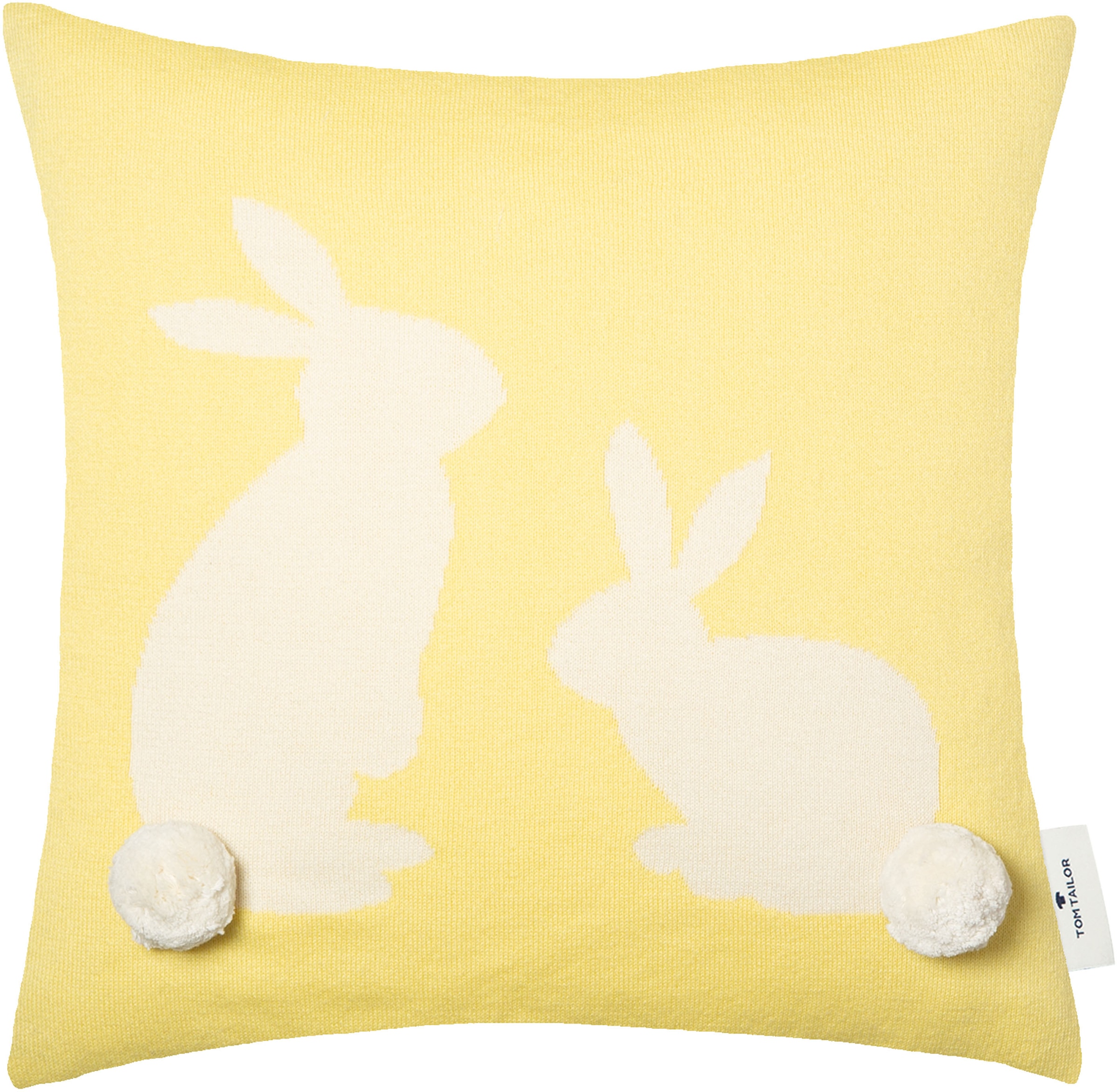 Kissenhülle "Bobble Rabbit" mit Bommelapplikation günstig online kaufen