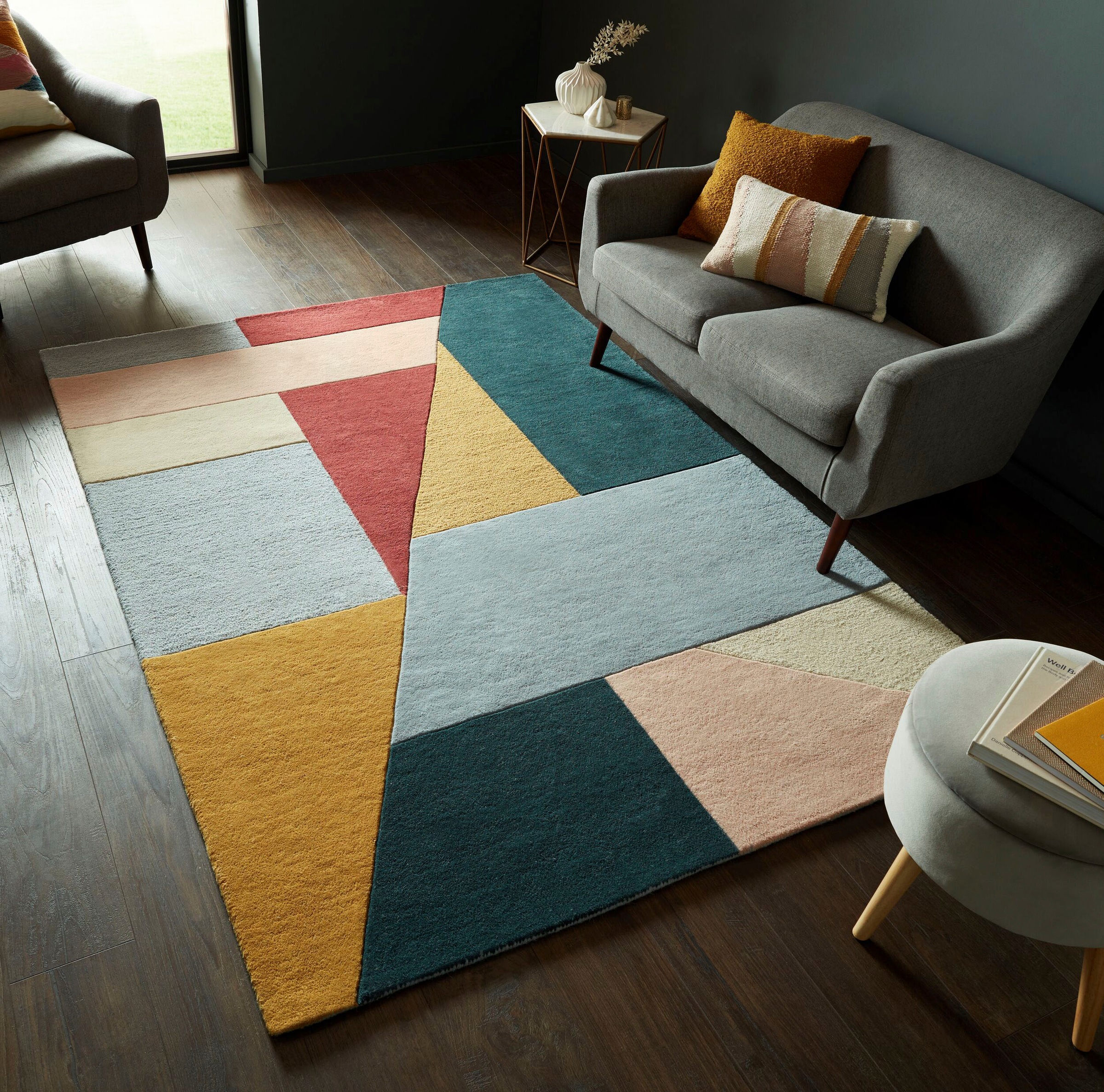 FLAIR RUGS Wollteppich »Alwyn«, rechteckig, 10 mm Höhe, Geometrisch
