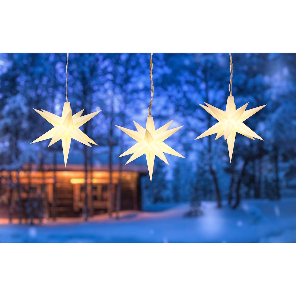 IC Winterworld LED-Lichterkette »Weihnachtsbeleuchtung mit Sternen, LED Deko«, 3 St.-flammig