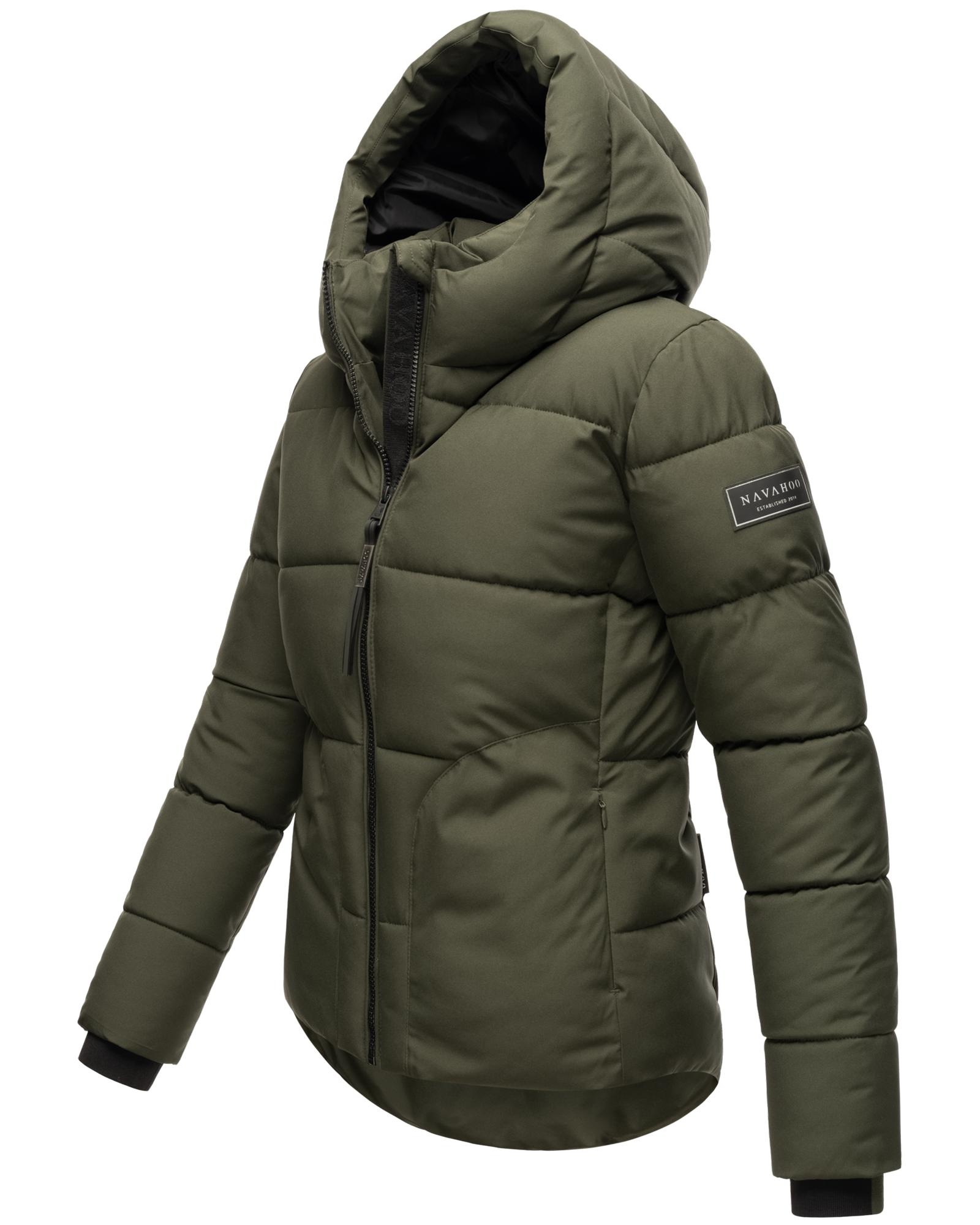 Navahoo Steppjacke »Lachperle XIV«, mit Kapuze, Kurze gesteppte Damen Winterjacke mit hohem Kragen und Kapuze