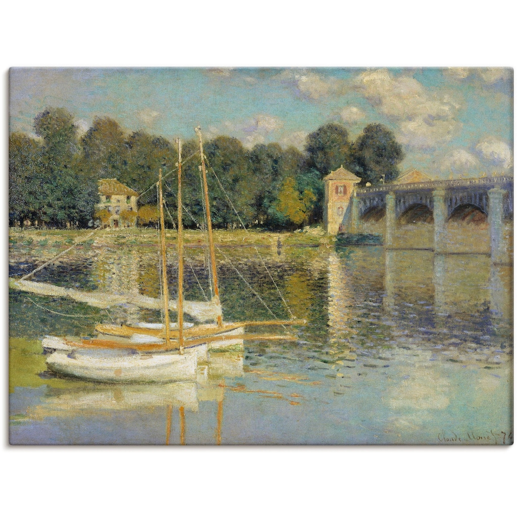 Artland Leinwandbild »Die Brücke von Argenteuil. 1874«, Boote & Schiffe, (1 St.)