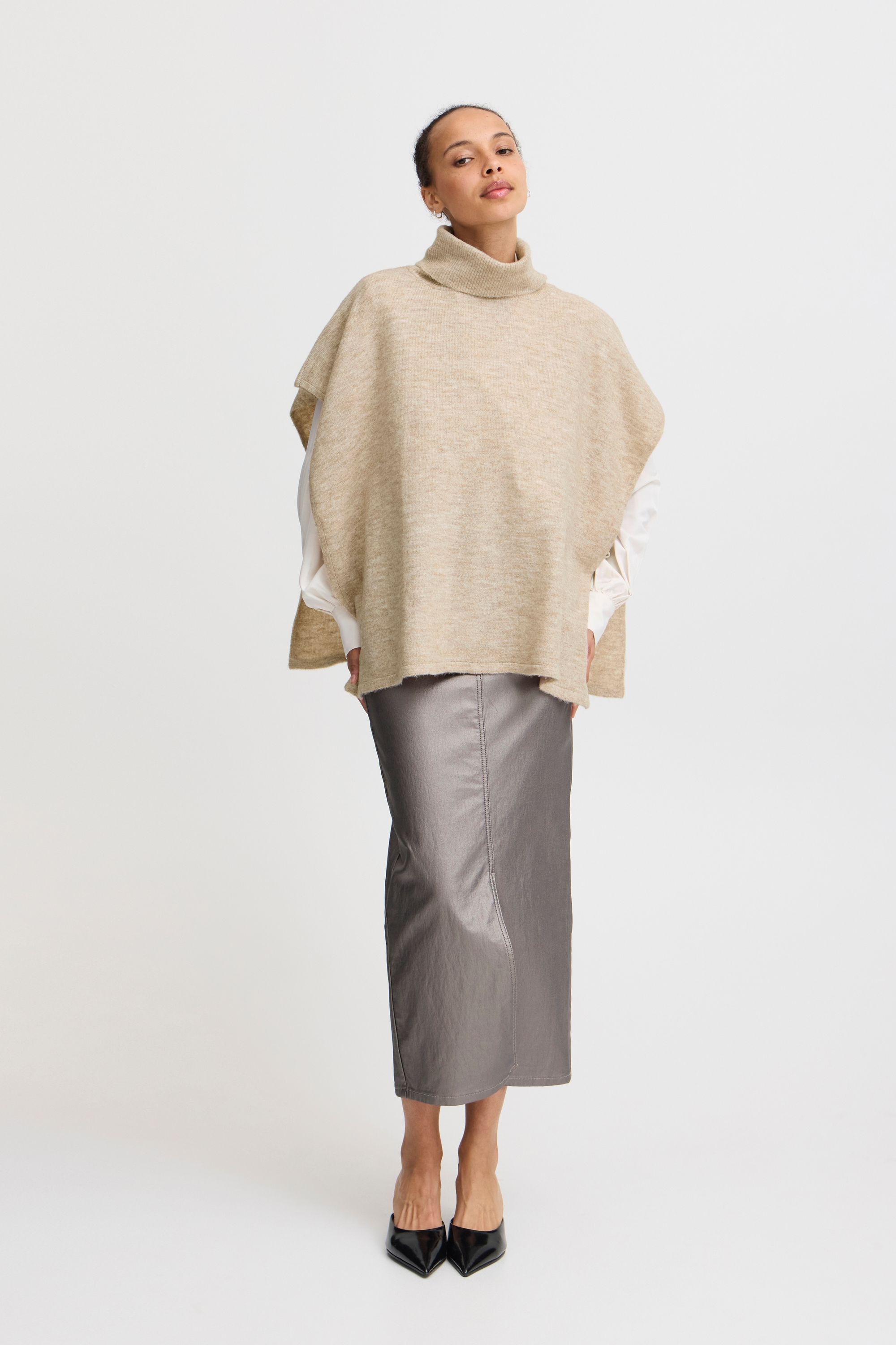 b.young Strickpullover »Strickpullover BYVIKSI PONCHO 1 -«