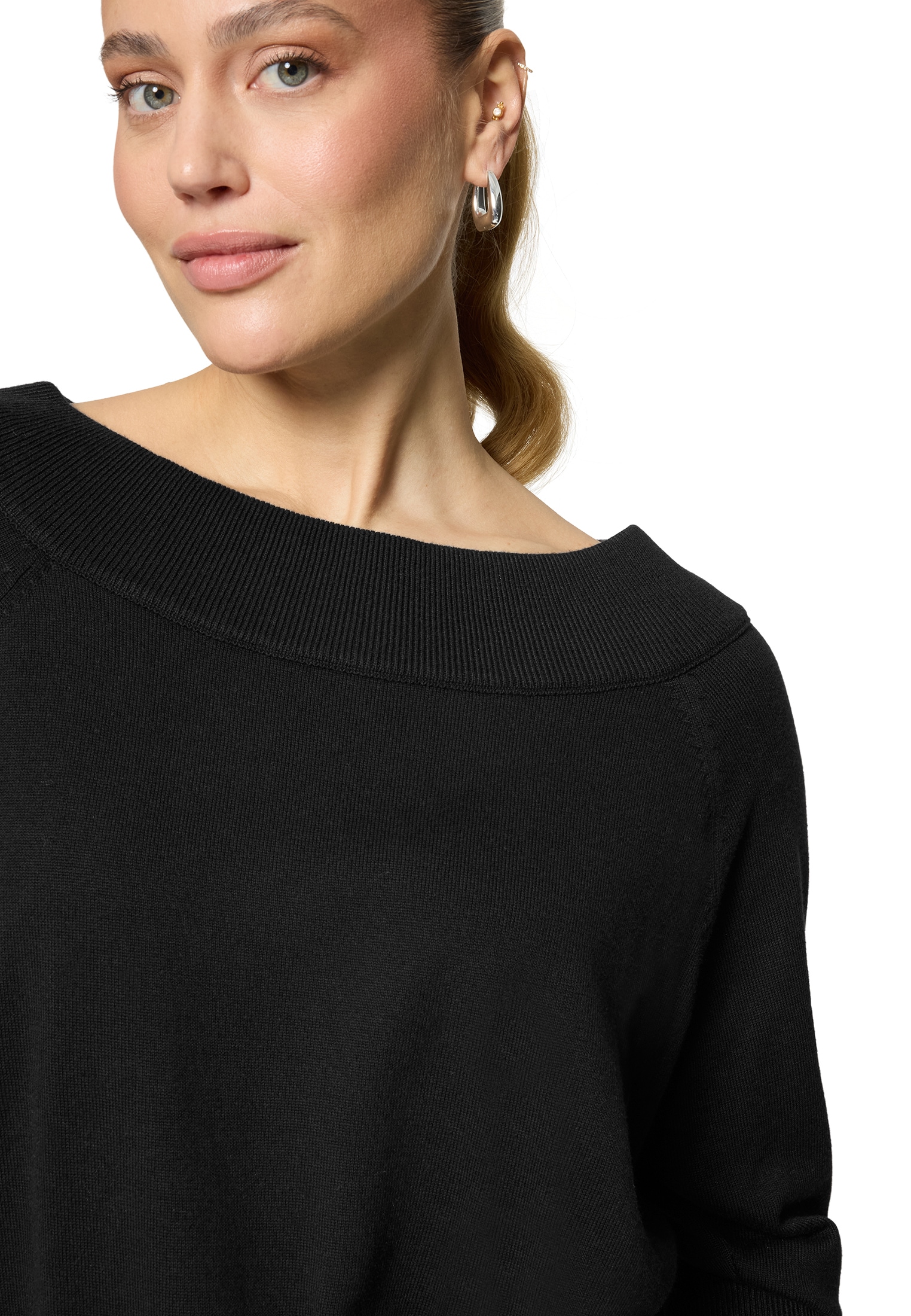 Zero Strickpullover »Damen mit Carmenausschnitt« 1 Plain/ ohne Details