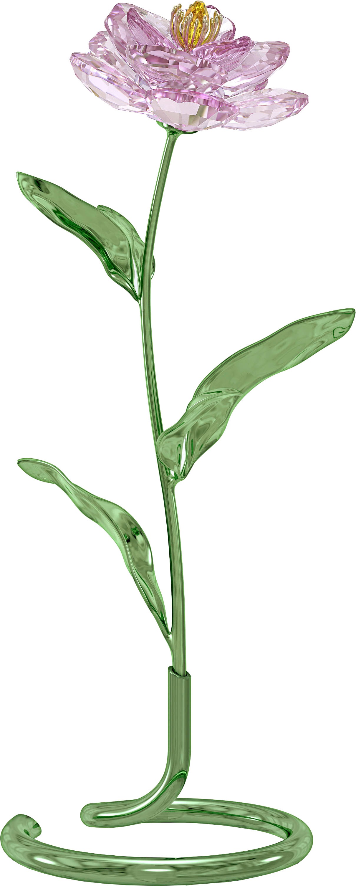 SWAROVSKI Glasblume "Dekofigur Kristallfigur Sammelfigur Florere Pfingstrose", B/H/T: 6,6cm x 18,5cm, bunt, Metall, Swarovski Kristall, B:6,6cm