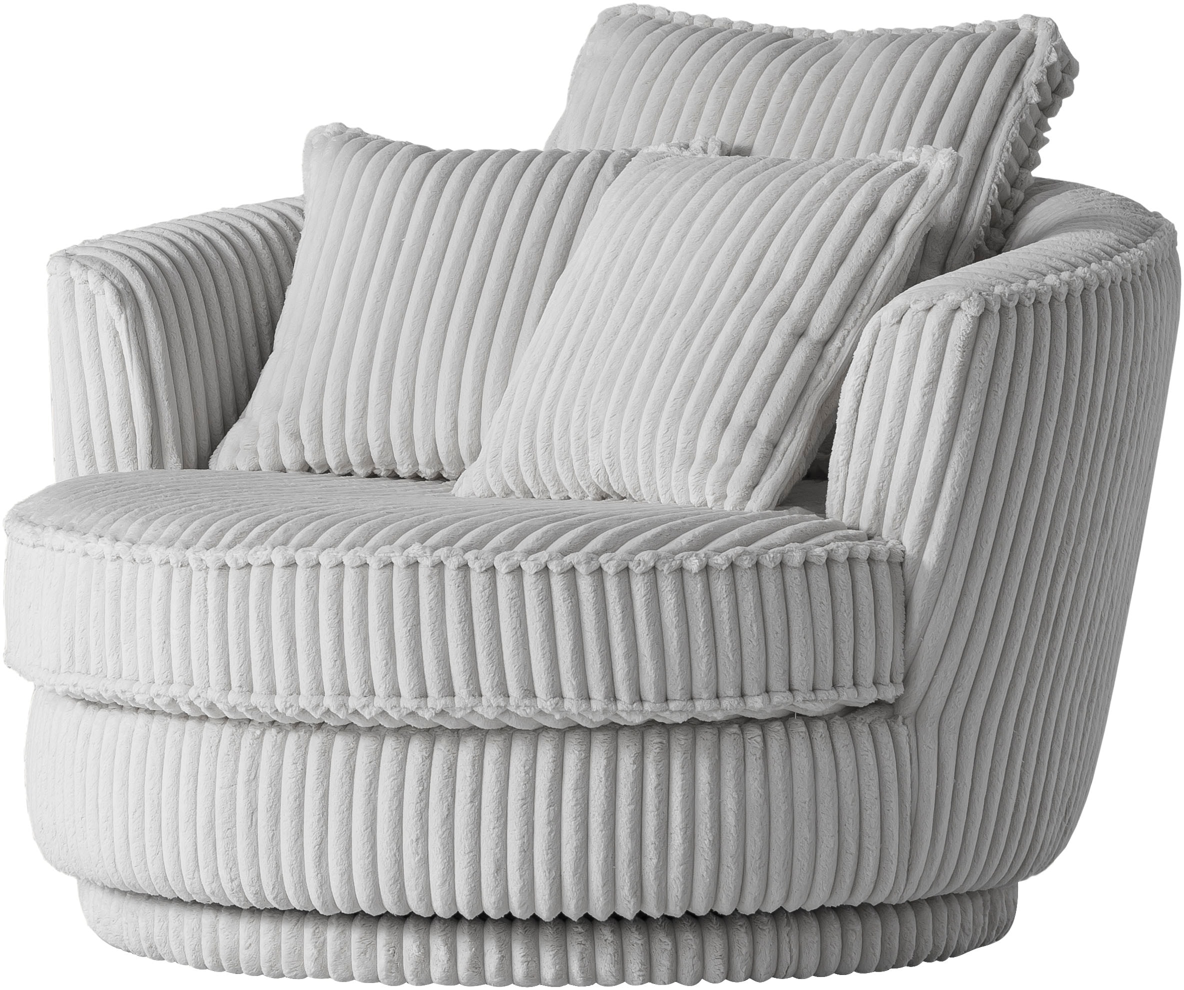 Leonique Drehsessel »MAISIE, Love Seat XXL, Lese-Sessel BIG-«, Sessel in MEGA CORD u. Web-Velours, 360 Grad drehbar