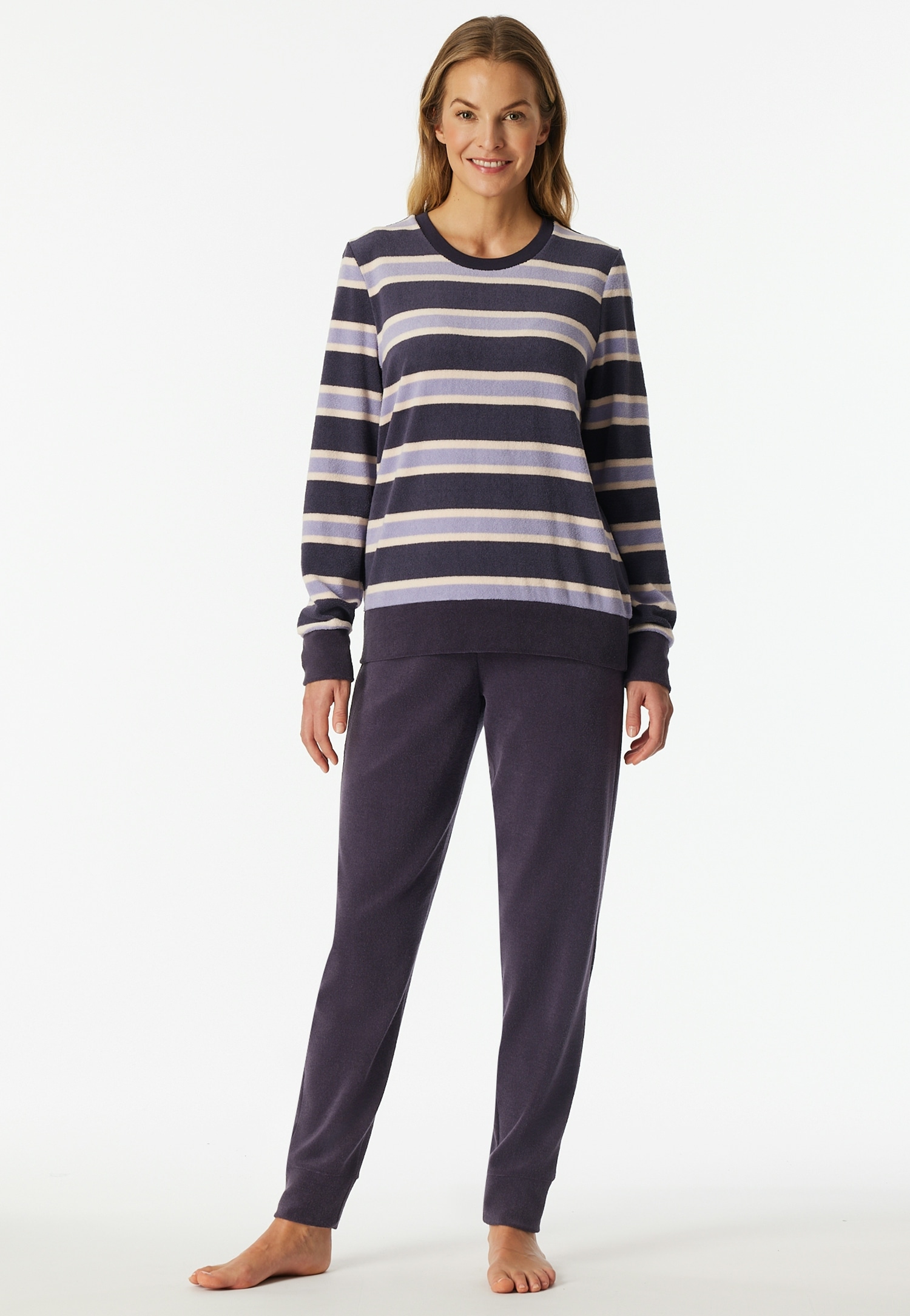 Schiesser Schlafanzug "Casual Essentials" 2 Stk. tlg., wärmende Frottee-Qua günstig online kaufen