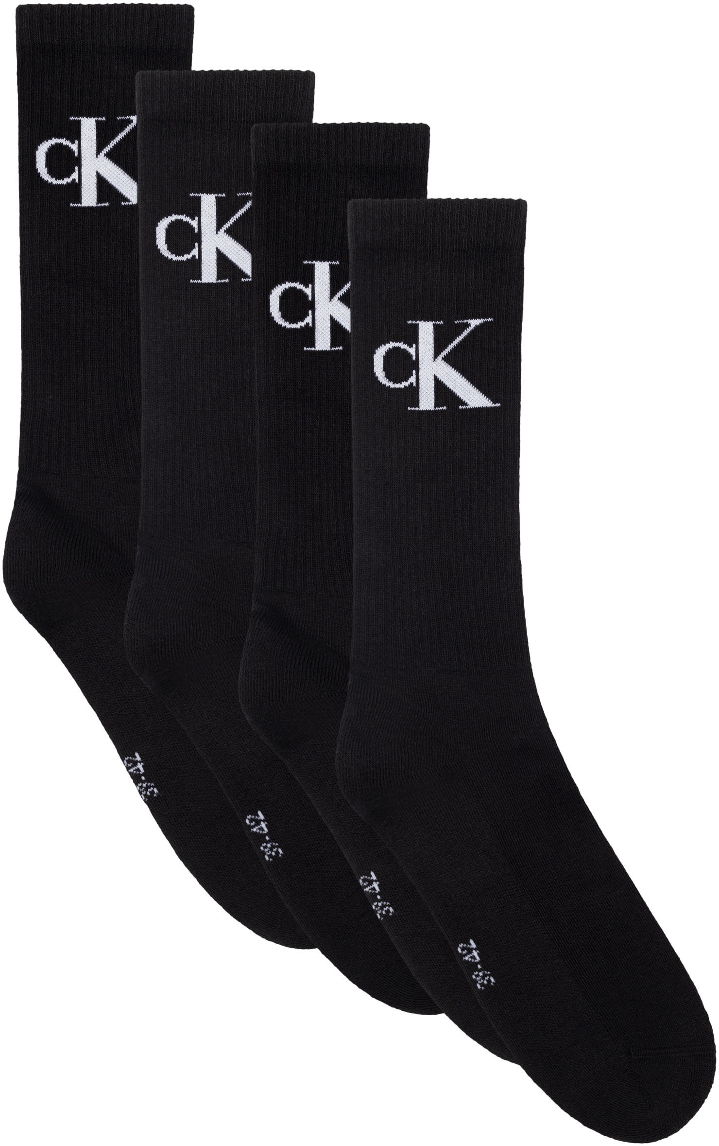 Calvin Klein Jeans Socken »CKJ WOMEN SOCK 4P MONOGRAM ECOMM«, (4 Paar, 4 Paar)