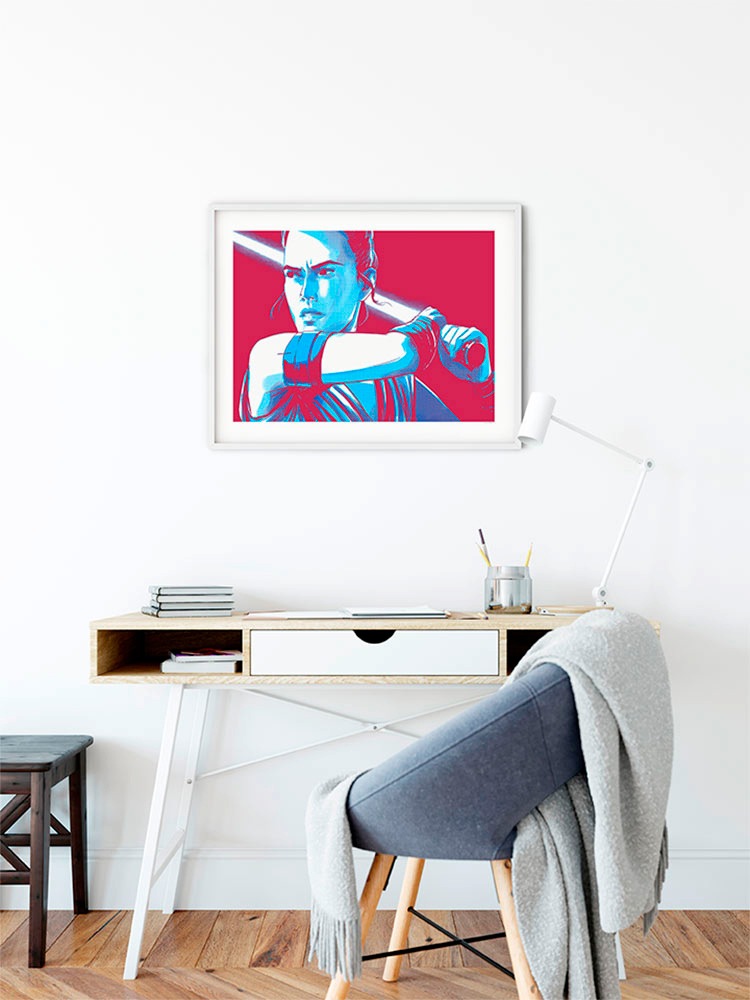 Komar Bild »Star Wars Faces Rey«, Star Wars, (1 St.), Wandbild zur Dekoration im Kinderzimmer - ohne Rahmen