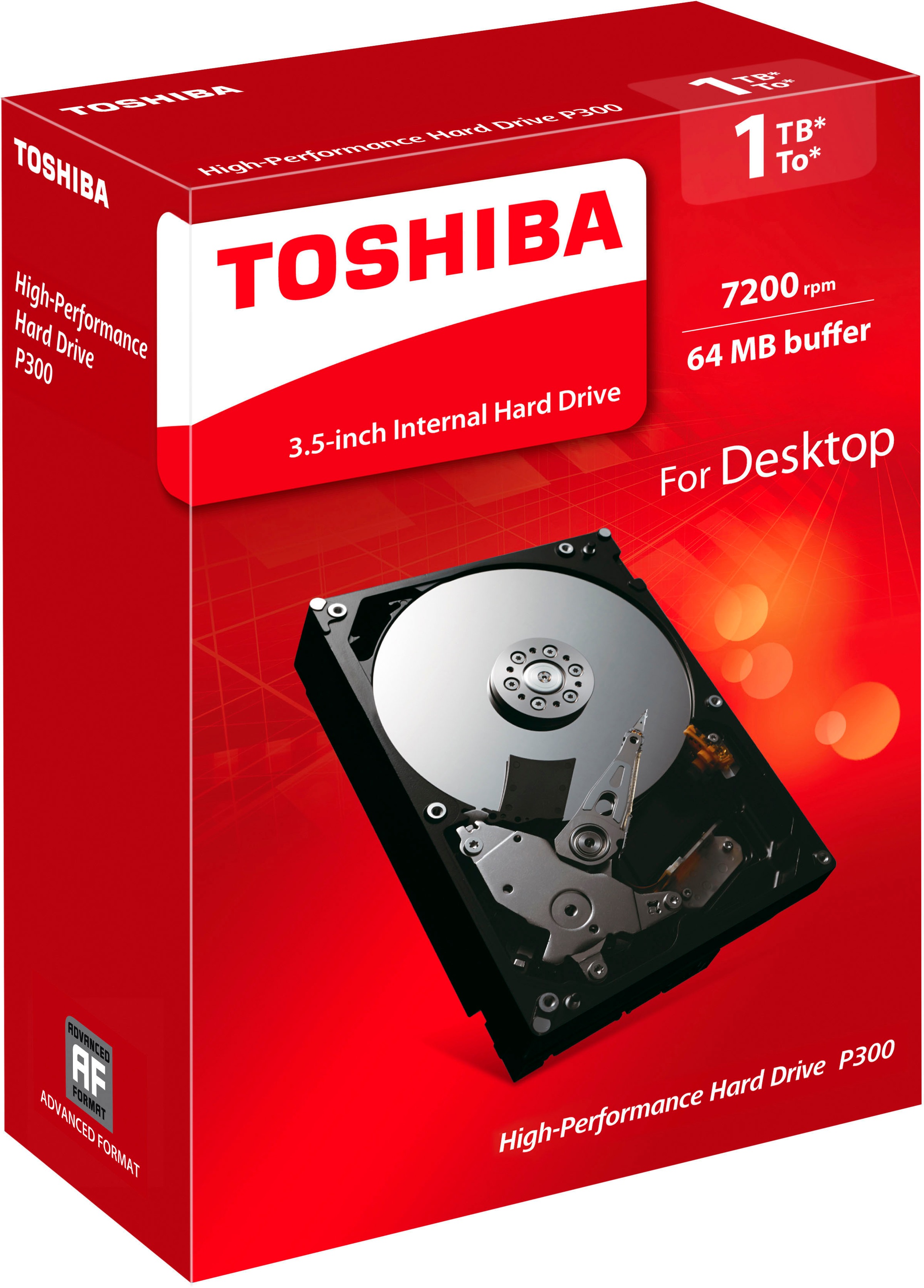 Toshiba HDD-Festplatte »P300 Desktop PC 1TB Kit«, 3,5 Zoll, Bulk