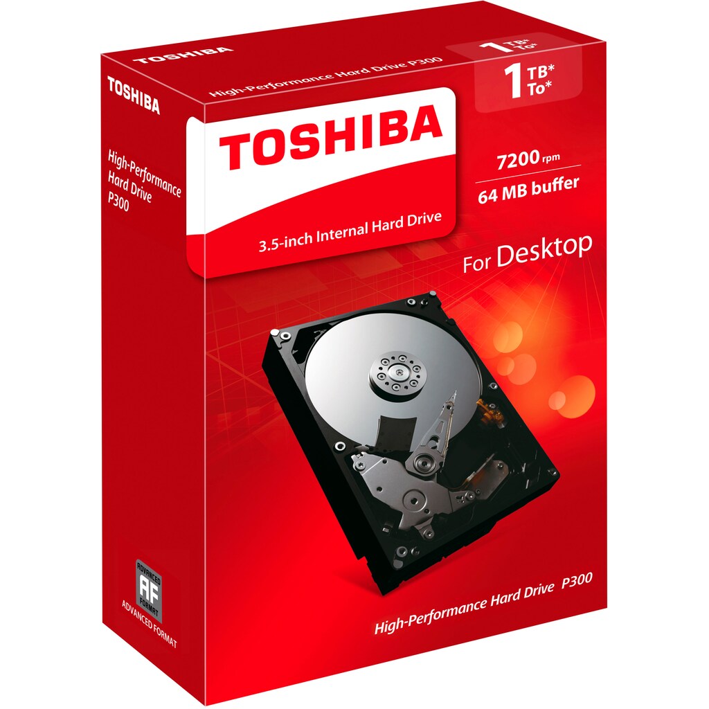 Toshiba HDD-Festplatte »P300 Desktop PC 1TB Kit«, 3,5 Zoll