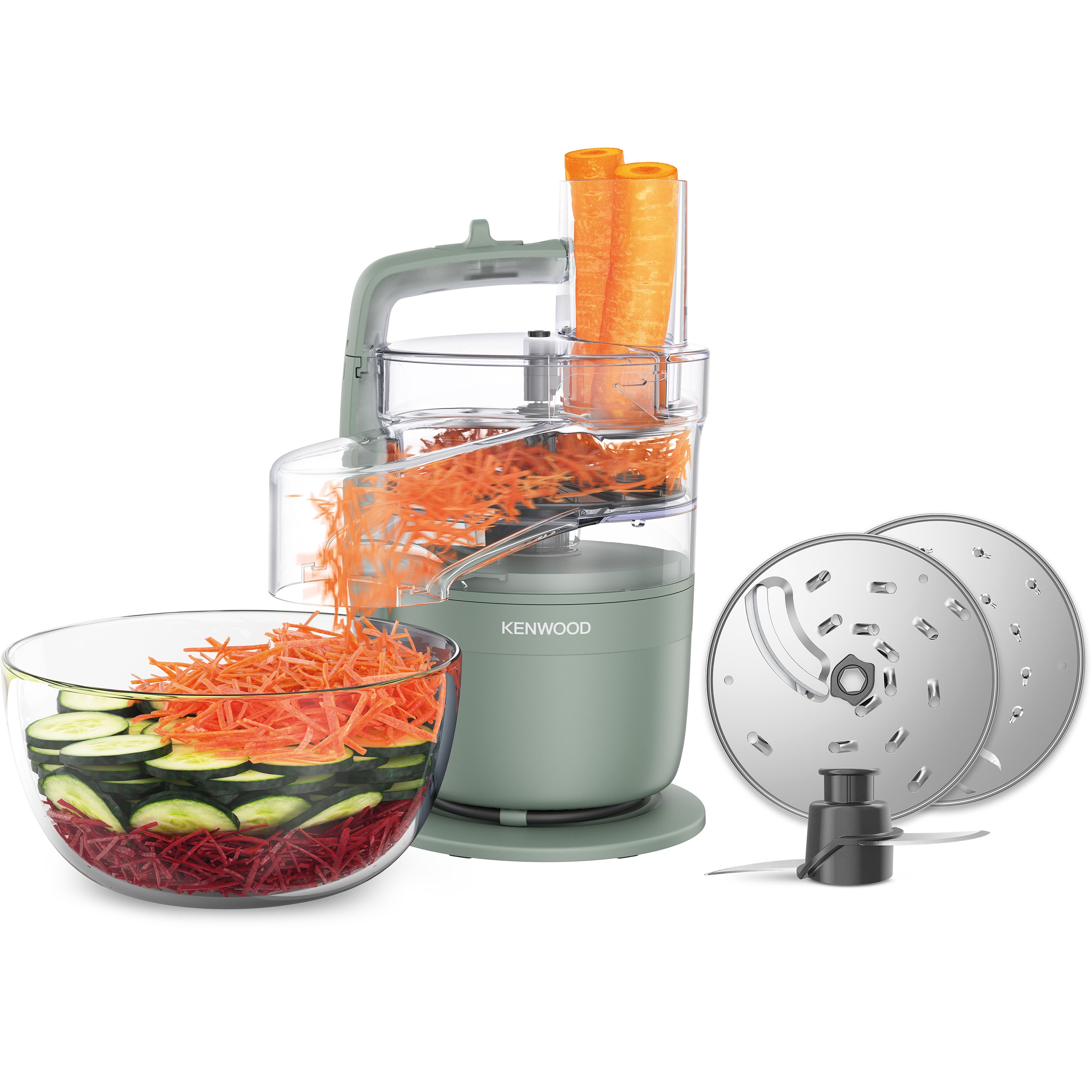 Kenwood Küchenmaschine "MultiPro Go FDP23.140GY" Kompakt-Küchenmaschine zum Schneiden, Reiben, Pürieren & Teig Kneten