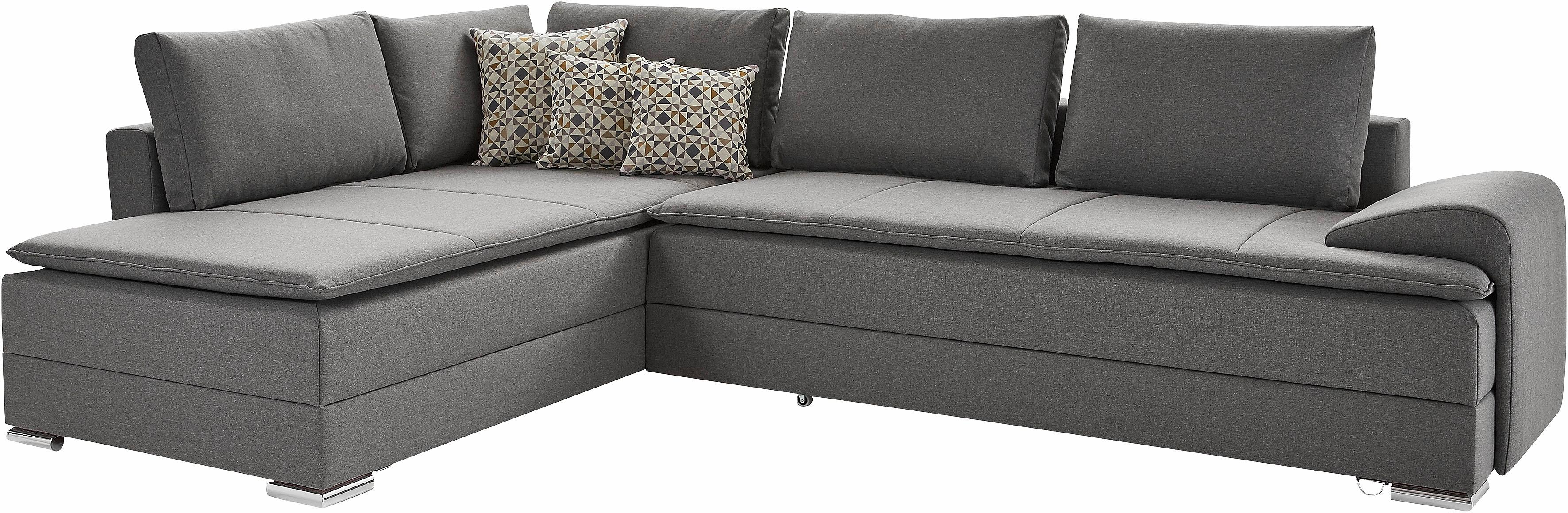 Thumbnail - OTTO home Ecksofa "Night & Day L-Form, B: 324 cm" mit Bettfunktion, Bettkasten & 3 Zierkissen, Boxspringbett 180x200 cm