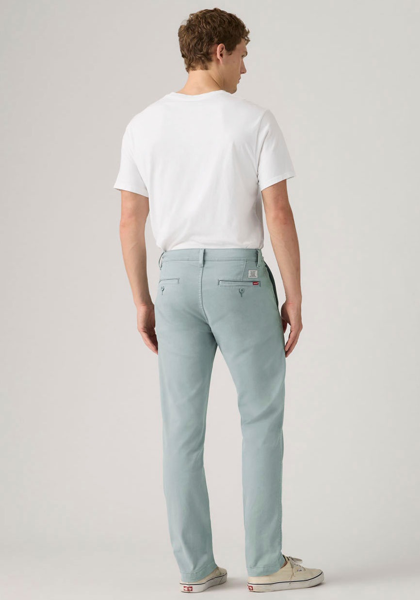 Chinohose LEVI'S "Chino Taper", Damen, Gr. 32, Länge 30, lead shady gd, Web, Obermaterial: 98% Baumwolle, 2% Elasthan, gerade, unten schmal knöchellang, Hosen Chinohose, mit optimalem Stretchanteil 3