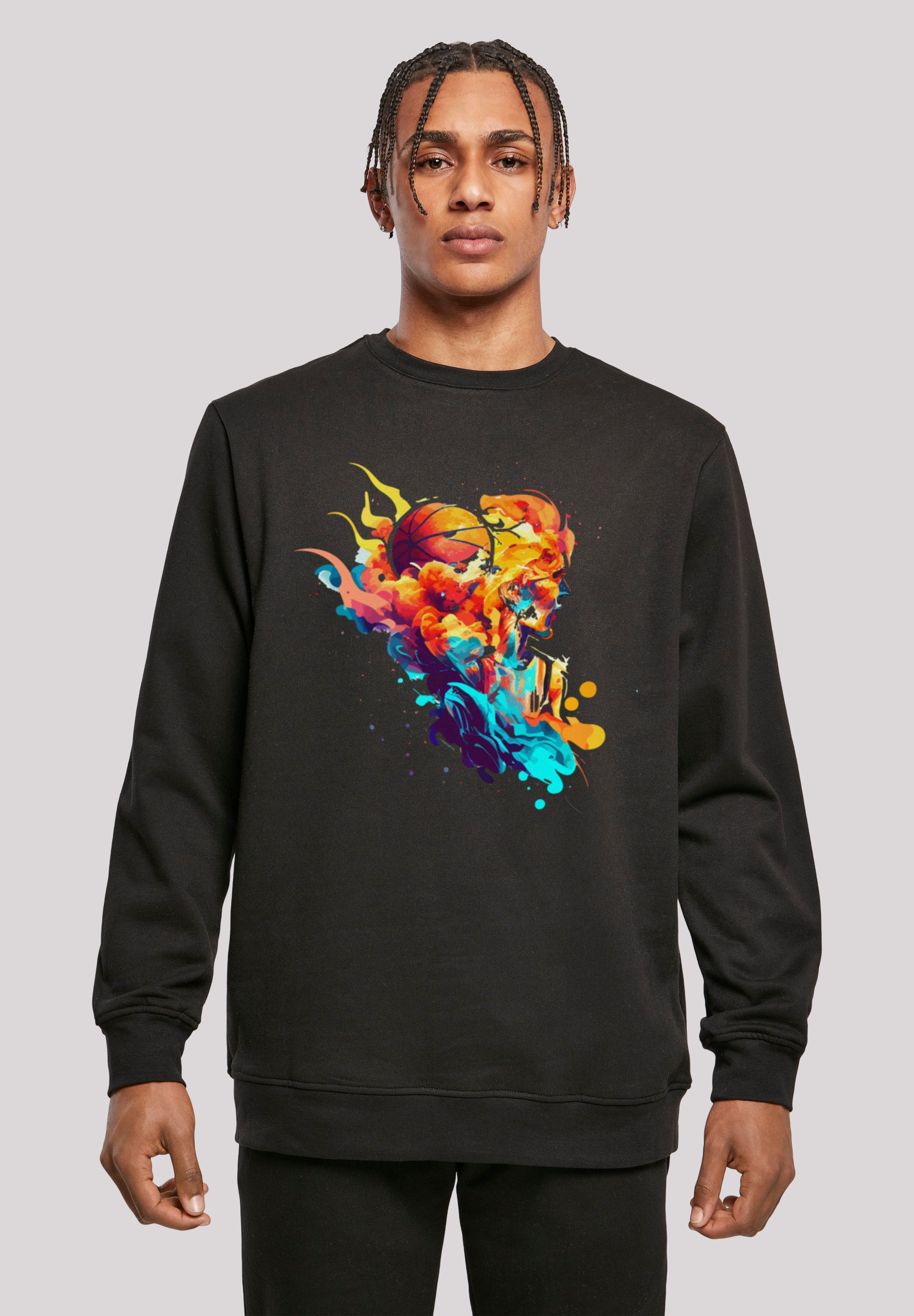 F4NT4STIC Kapuzenpullover "Basketball Sport Player CREW", Print