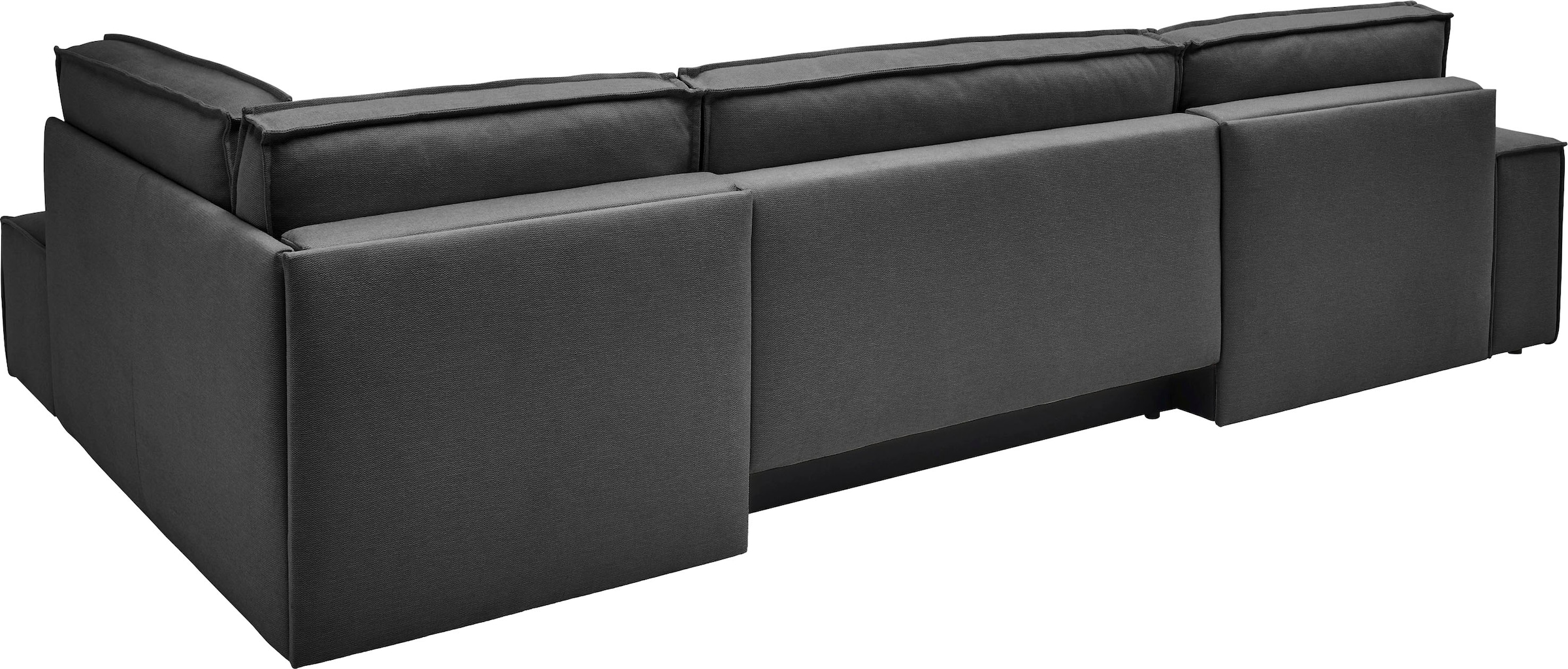 andas Wohnlandschaft »FINNLEY U-Form XXL 329 cm, Schlafsofa, Schlaffunktion m. Bettkasten«, (194/139 cm), Bouclé, Struktur und Cord