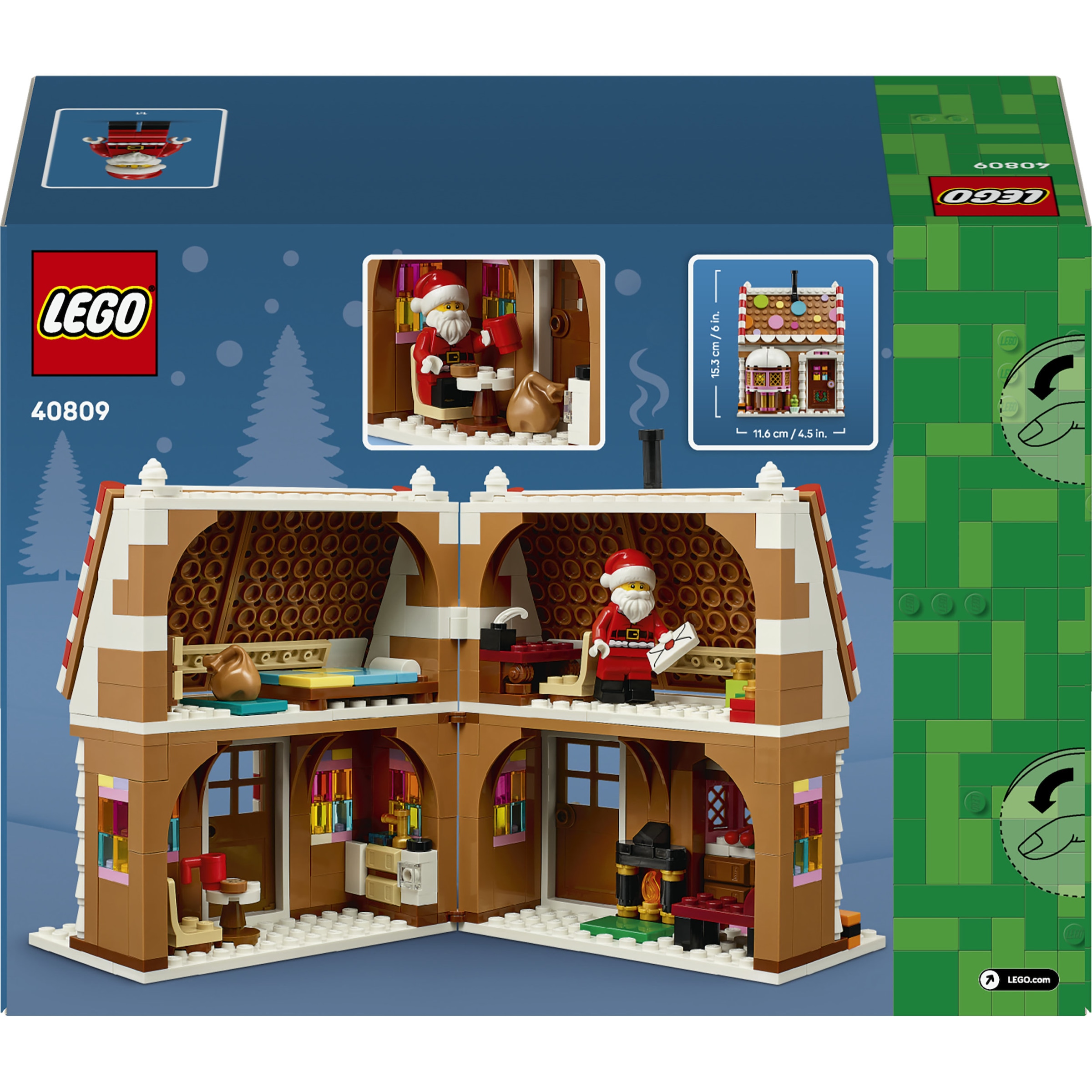 LEGO® Konstruktionsspielsteine »Weihnachtliches Lebkuchenhaus (40809), LEGO Iconic« Made in Europe