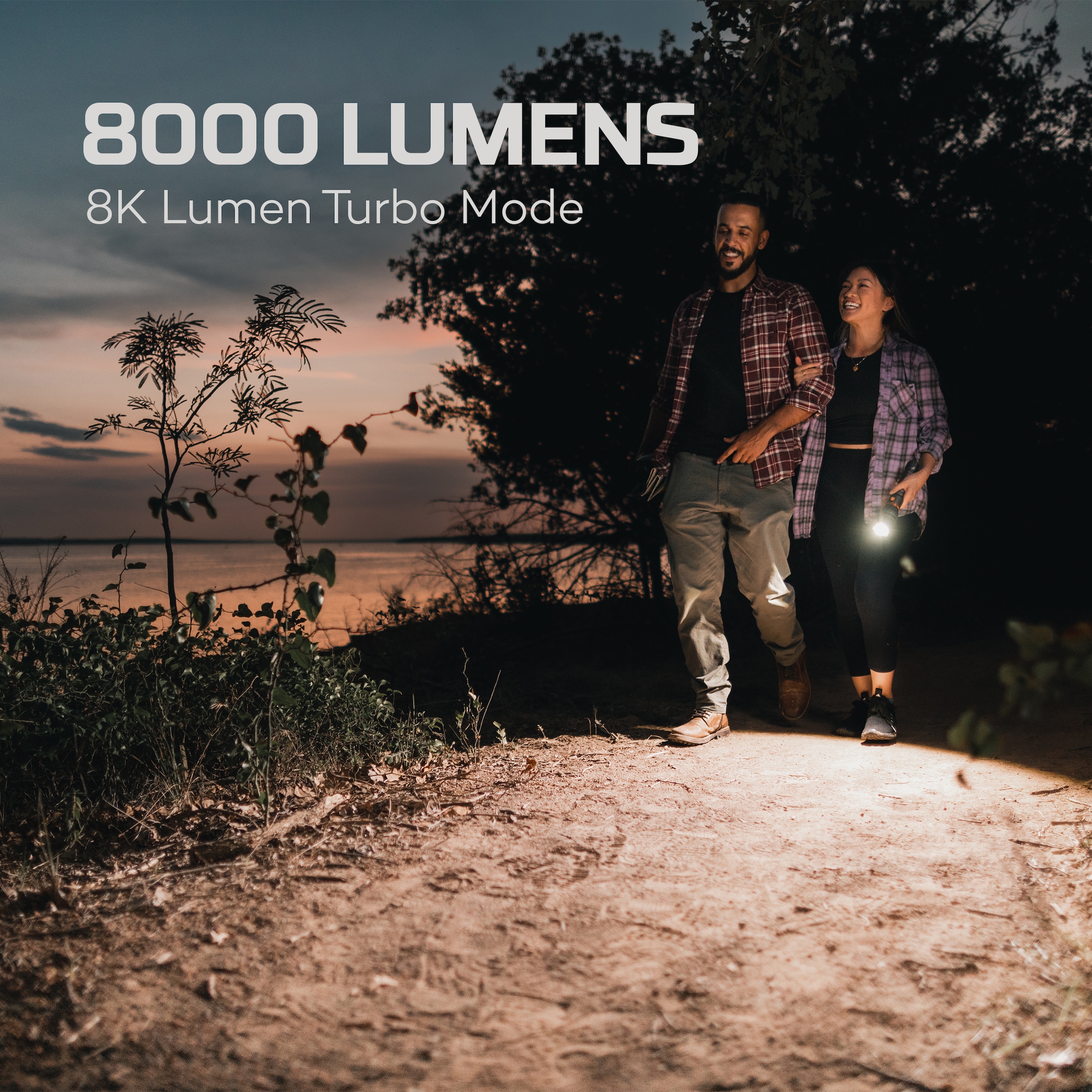 NEBO LED Taschenlampe »Nebo DAVINCI™ 8000« Set, Taschenlampe inkl. Ladekabel, 2 Stk. tlg.