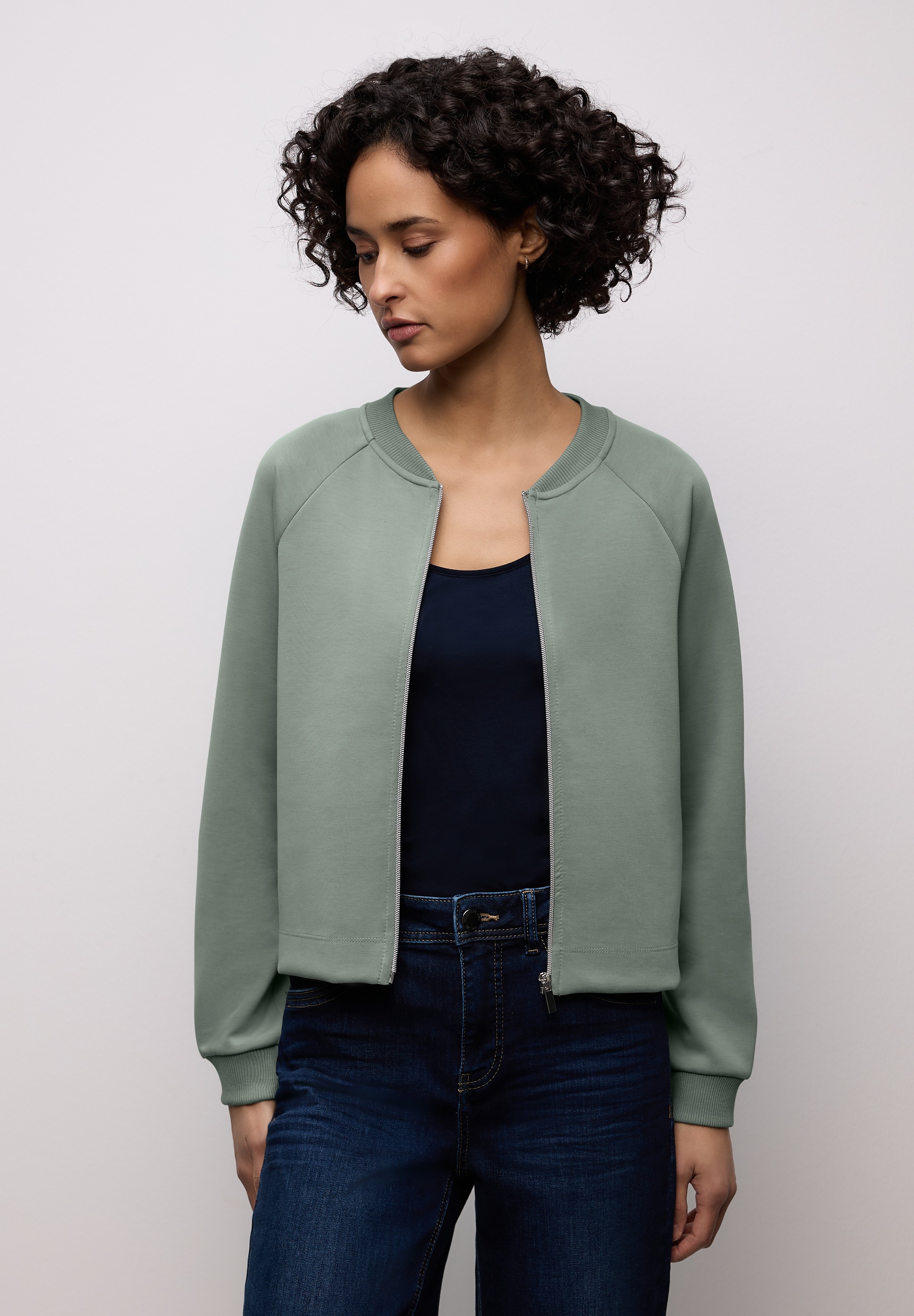 STREET ONE Cardigan aus elastischem Materialmix günstig online kaufen