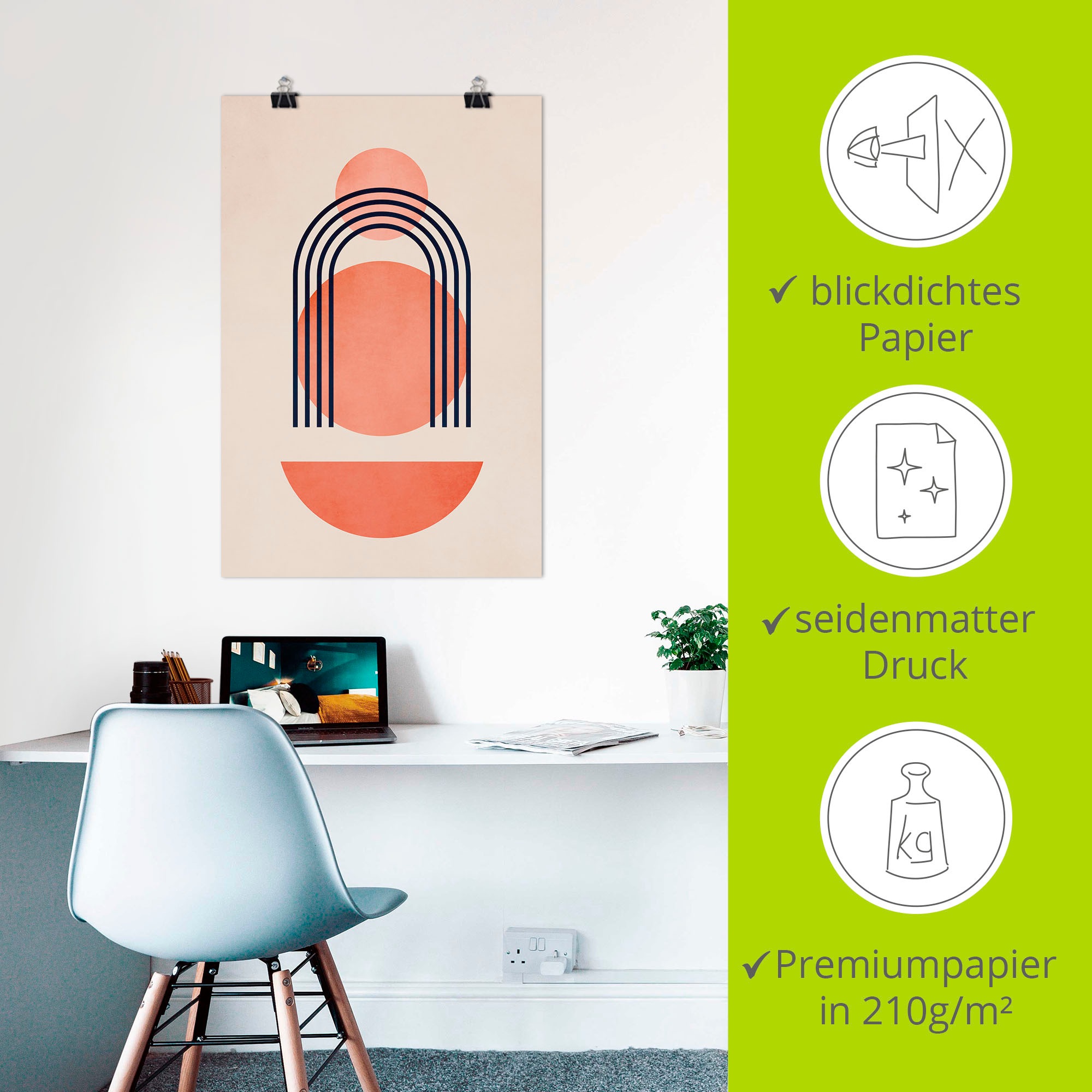 Artland Wandbild »Geometrica Nr. 7«, Muster, (1 St.), als Alubild, Leinwandbild, Poster, Wandaufkleber in verschied. Größen