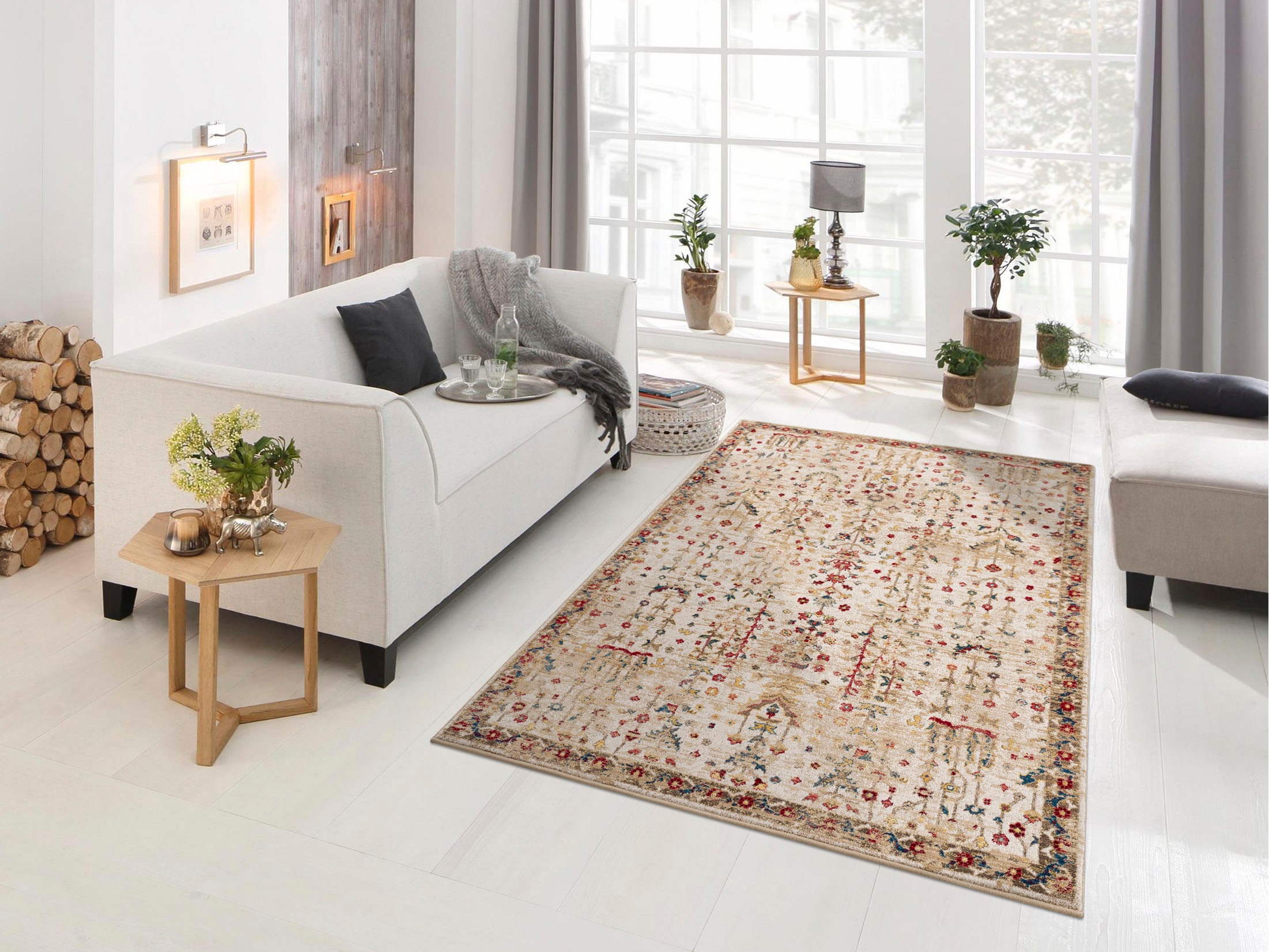 Home affaire Teppich »Clovis«, Orient-Design, | Teppich mit BAUR Bordüre, Vintage rechteckig, im