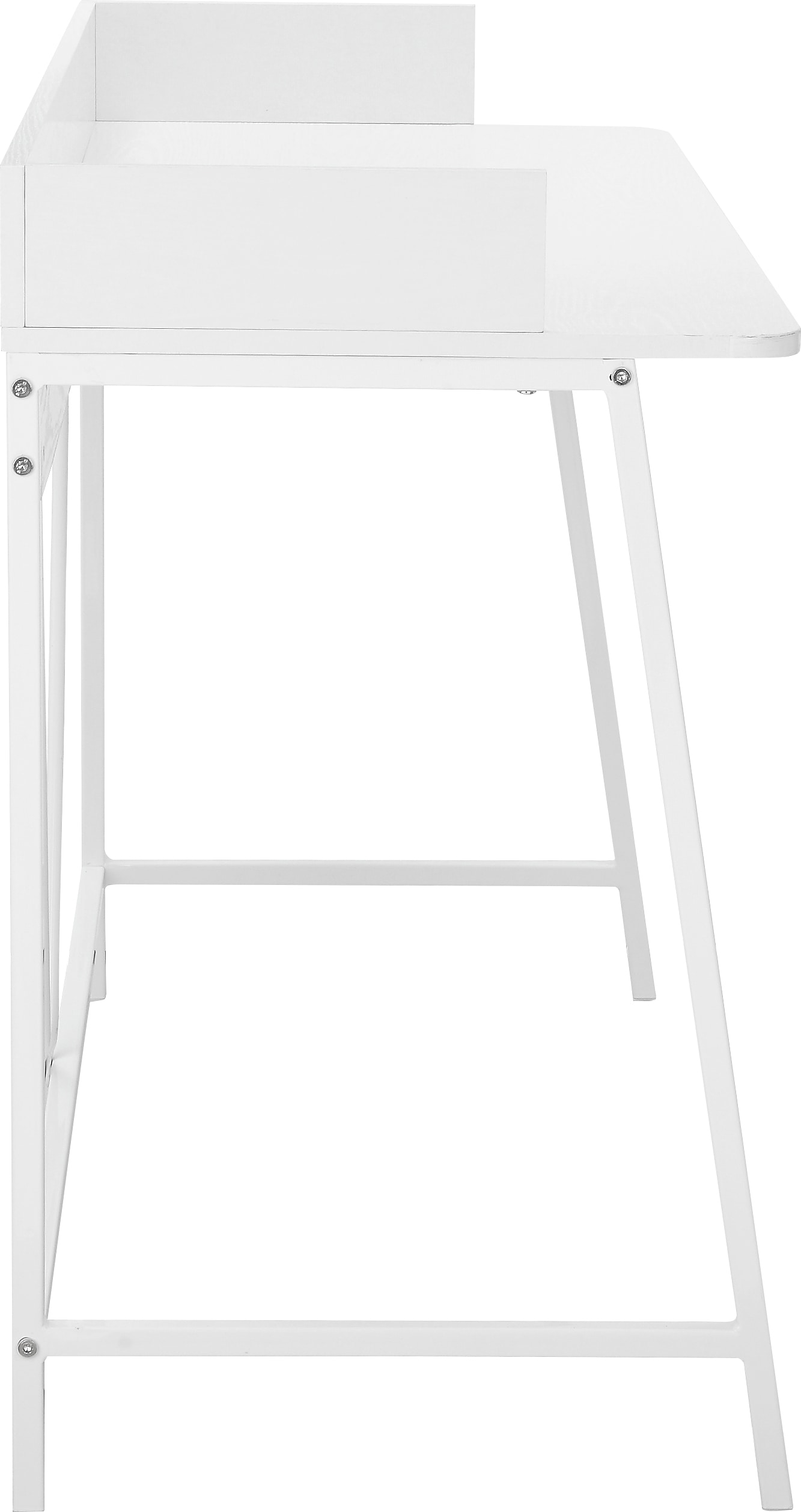 INOSIGN Schreibtisch »Jullian«, (1 St.), weißes Gestell aus Metall, Breite 120 cm
