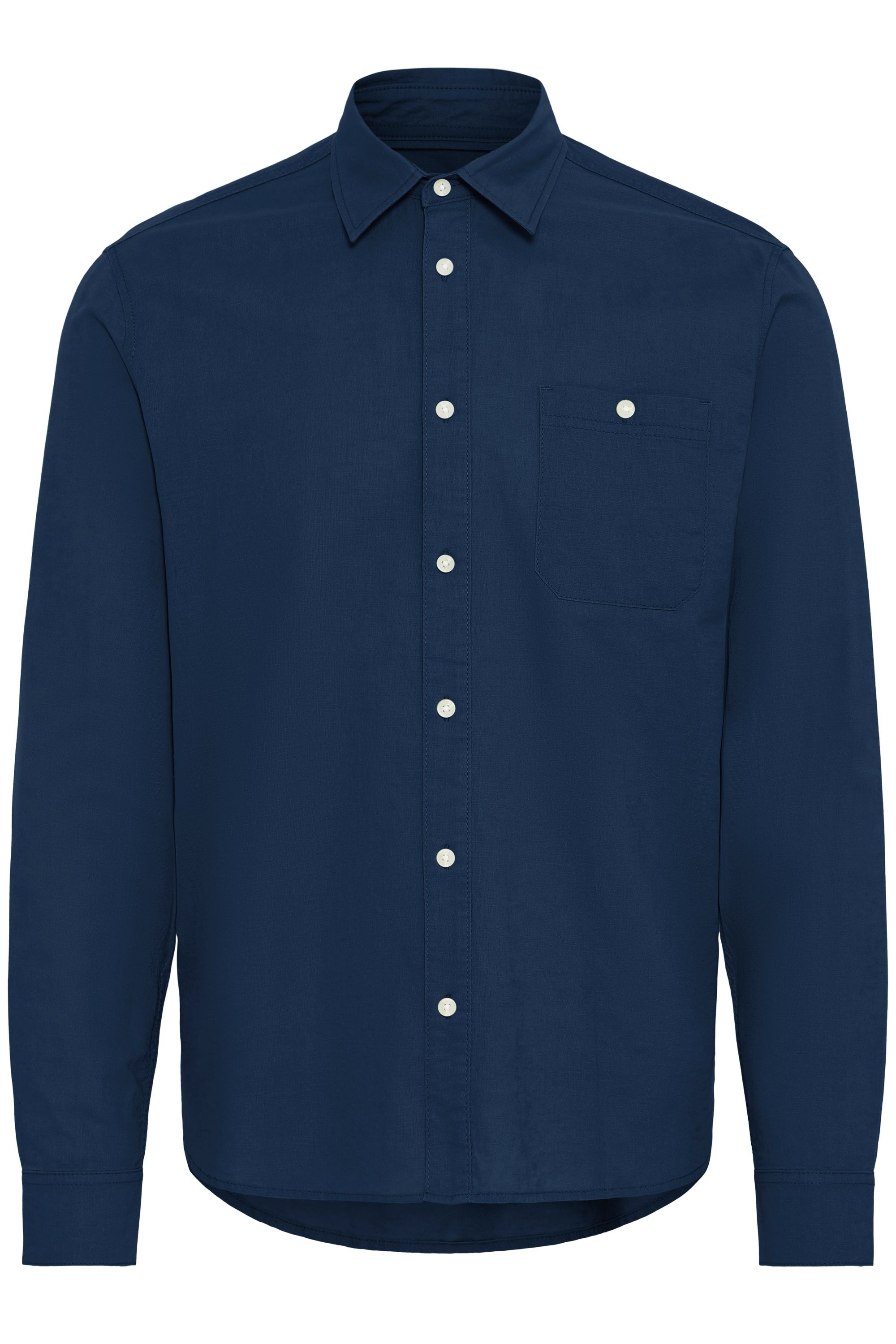 Blend Leinenhemd "BHBAY LINEN", Stilvolles Langarmhemd aus Leinenmix mit Br günstig online kaufen