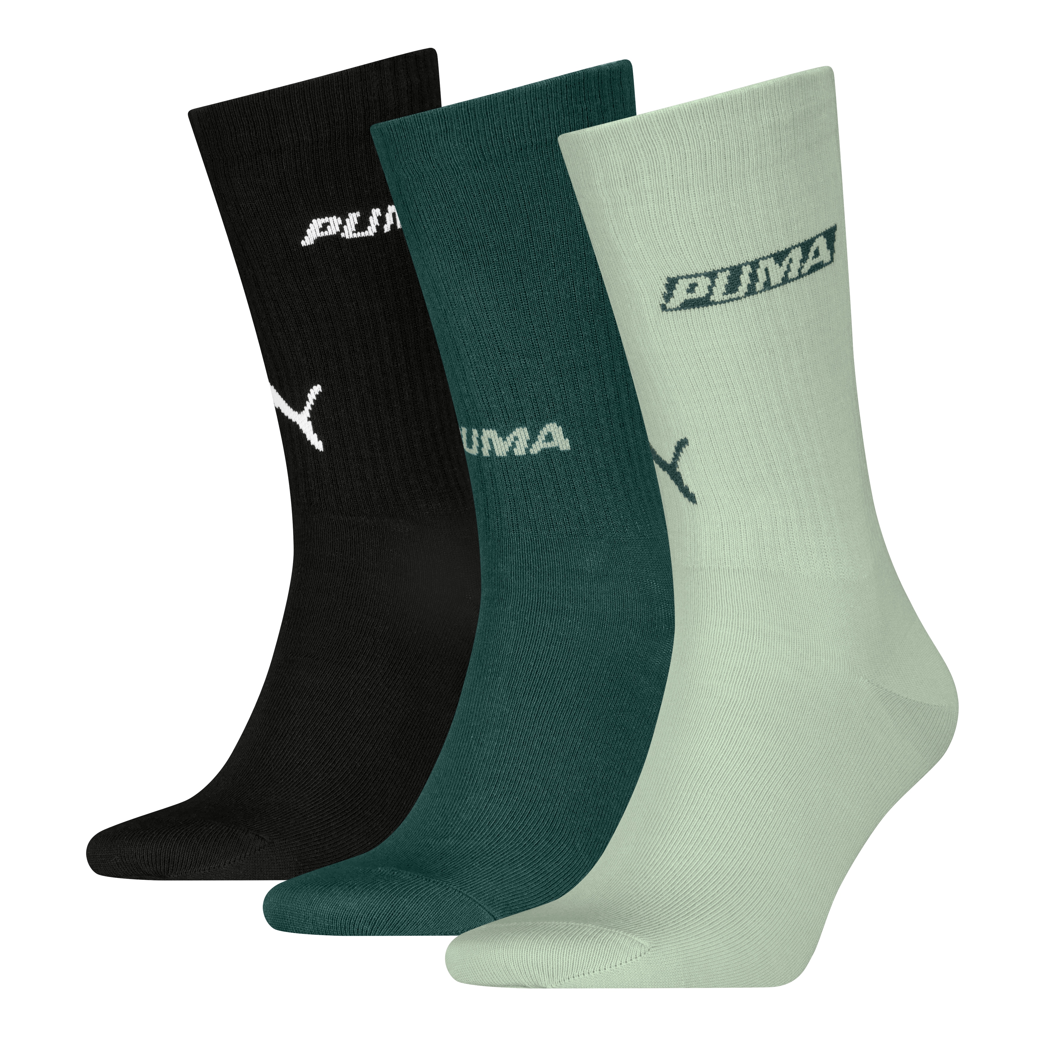 PUMA Socken "PUMA UNISEX LOGO STACKING CREW SOCK" 3 Paar