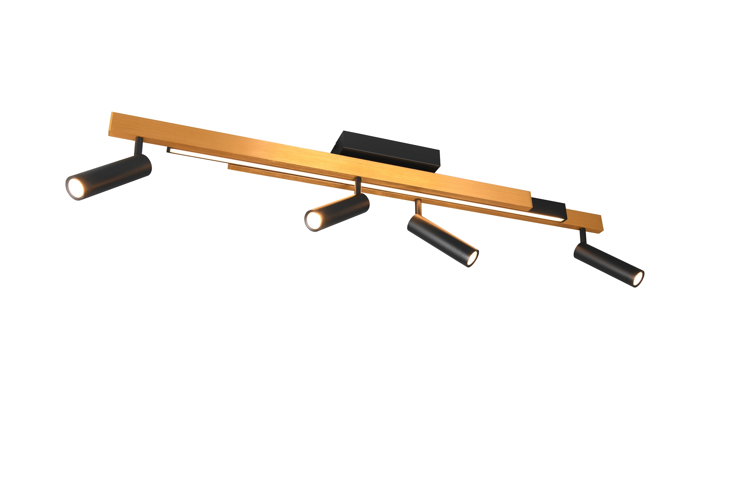 TRIO Leuchten LED Deckenleuchte »ZENO ausziehbare LED Deckenlampe mit 4 verstellbaren Spots dimmbar CCT« LED-Board 1 Stk. warmweiß - kaltweiß getrennt schaltbare Spots, Lichtfarbe einstellbar inkl Fernbedienung