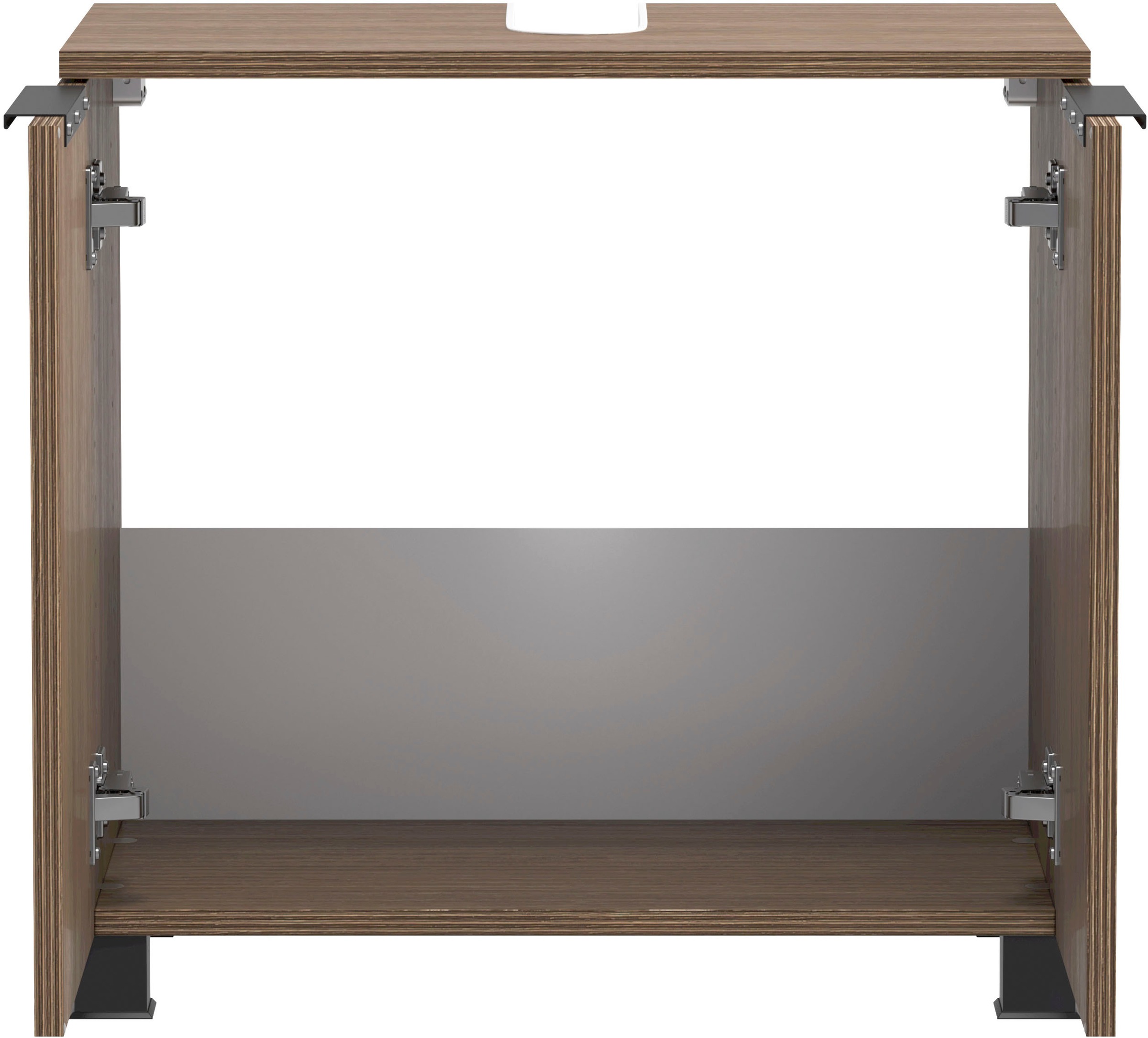 welltime Waschbeckenunterschrank, Welltime, Breite 60 cm, gedämpfte Scharniere, inkl. Siphonausschnitt