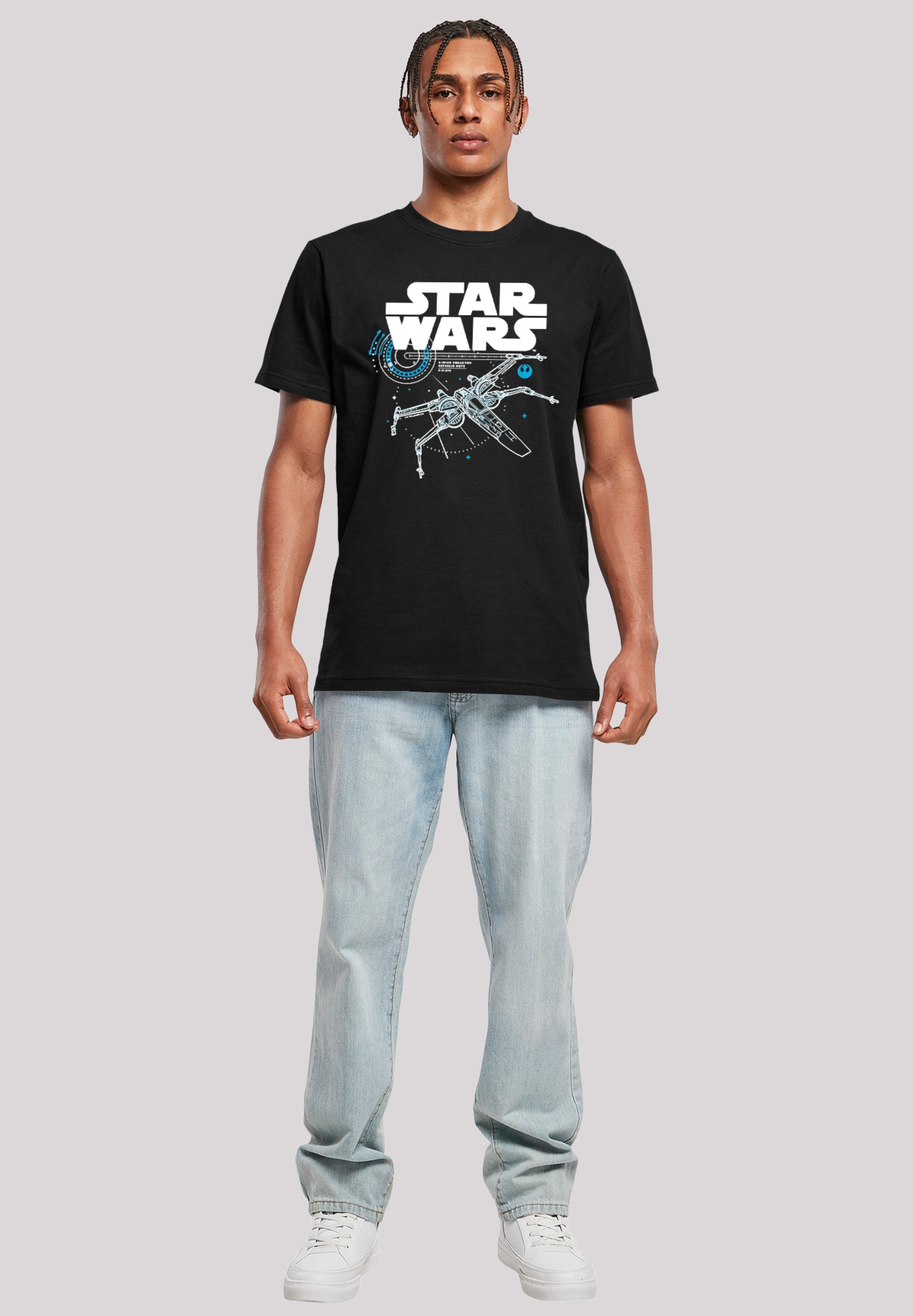 F4NT4STIC T-Shirt »Star BAUR kaufen Wing«, X Merch,Regular-Fit,Basic,Bedruckt Wars Jedi The | Herren,Premium ▷ Last