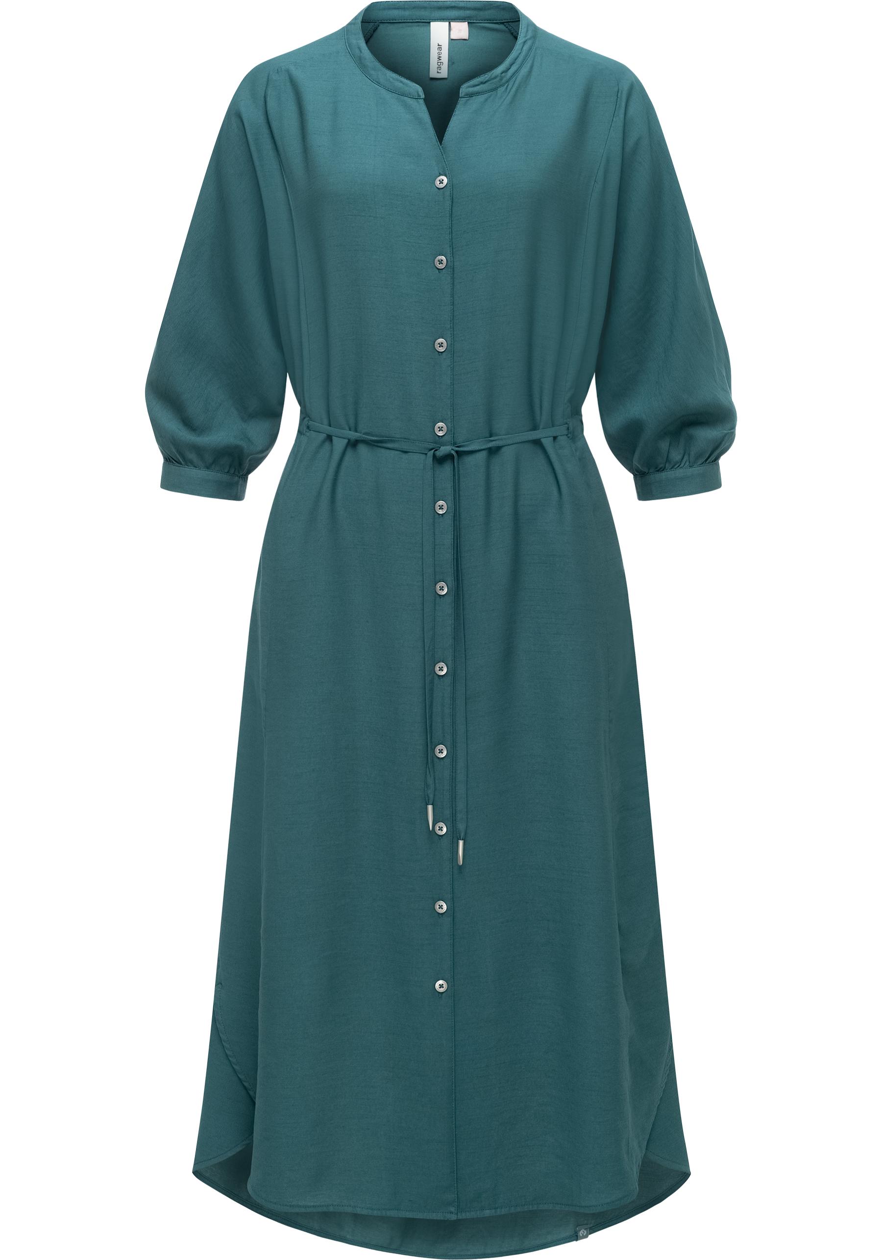 Ragwear Blusenkleid "Trea Dress" Eingrifftaschen Modisches Damenkleid mit Taillengürtel