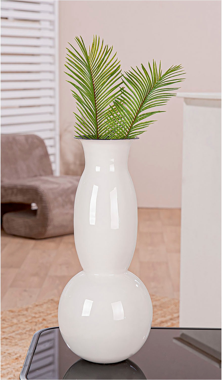GILDE Tischvase »Vase Neo weiß H.42,5 cm«, (1 St.)