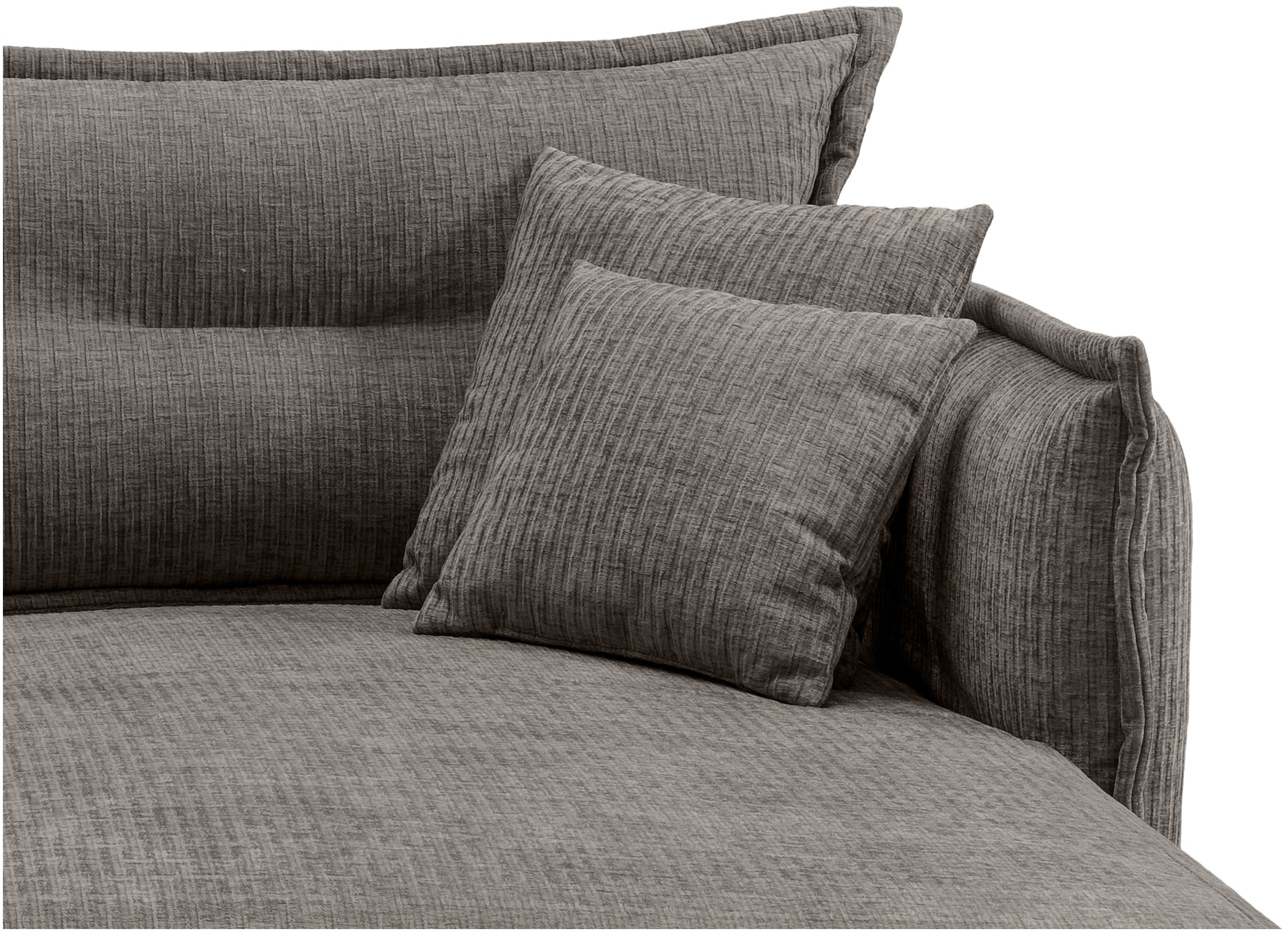 INOSIGN Ecksofa »Lazio modern und bequem, schmale Armlehnen, tolle Detailverarbeitung«, zwei verschiedene Fußfarben wählbar