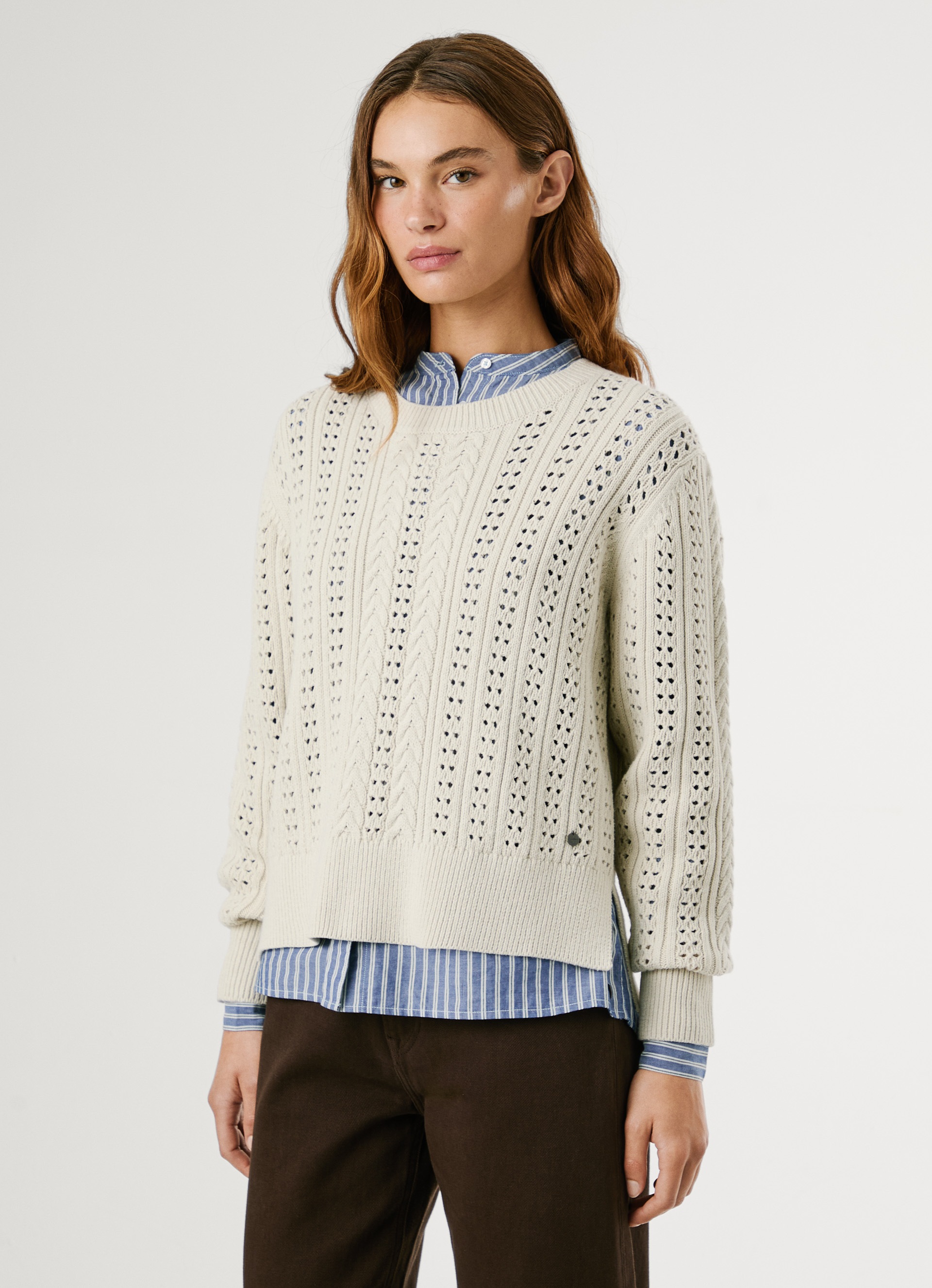 Pepe Jeans Strickpullover "CANDIDE", mit Lochmuster günstig online kaufen