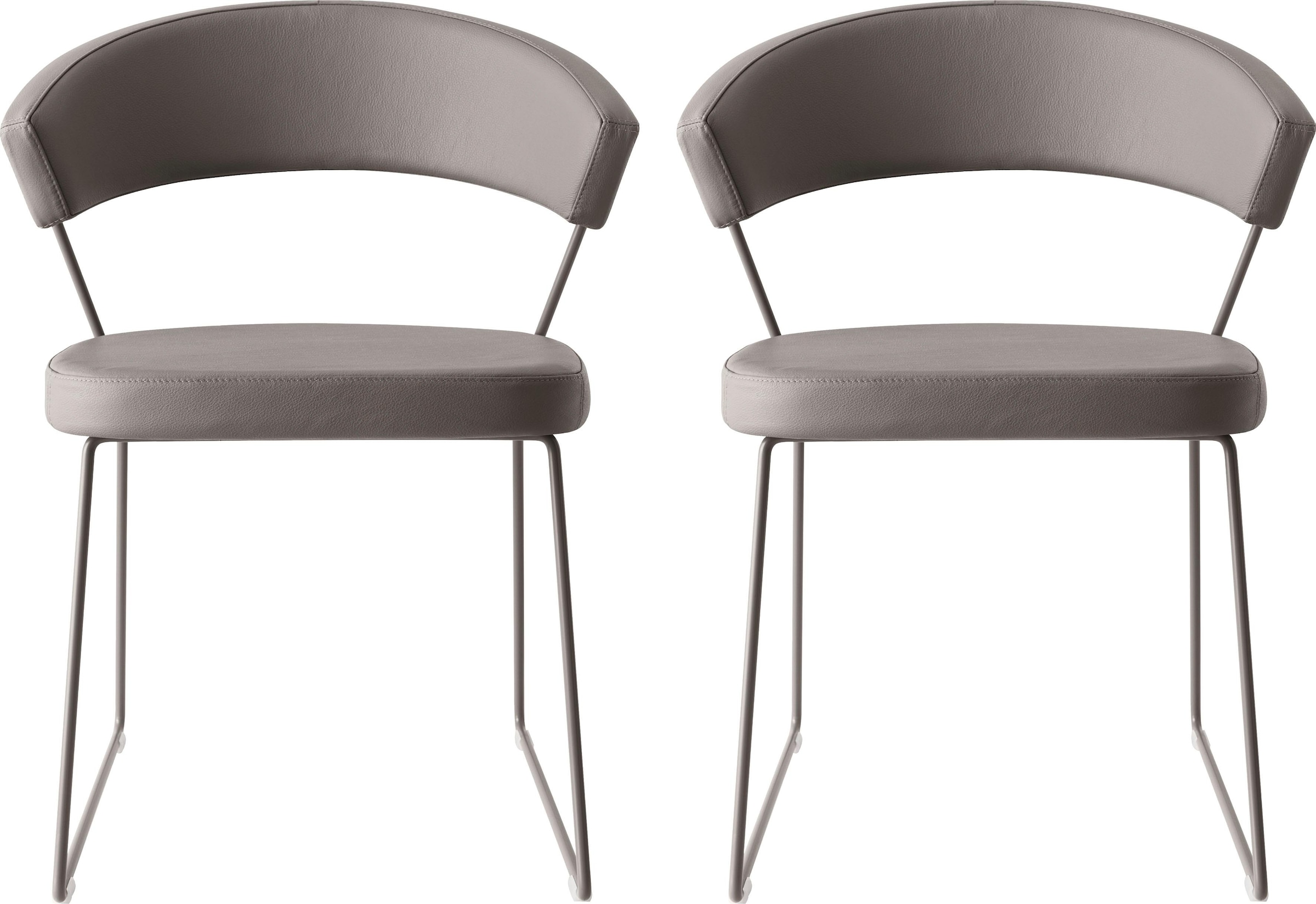 connubia Stuhl Sitz (Set), gepolstertem St., mit | 2 NaturLEDER®, ergonomischem York »New BAUR CB1022-LH«