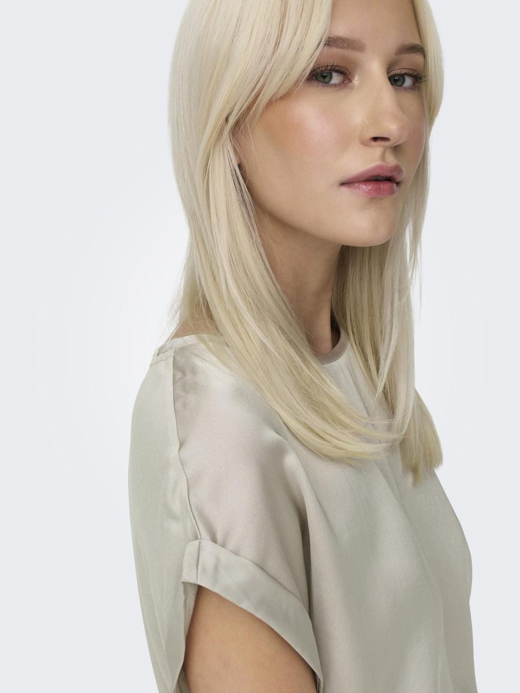 ONLY Kurzarmshirt »ONLLIEKE S/S SATIN MIX TOP WVN NOOS«