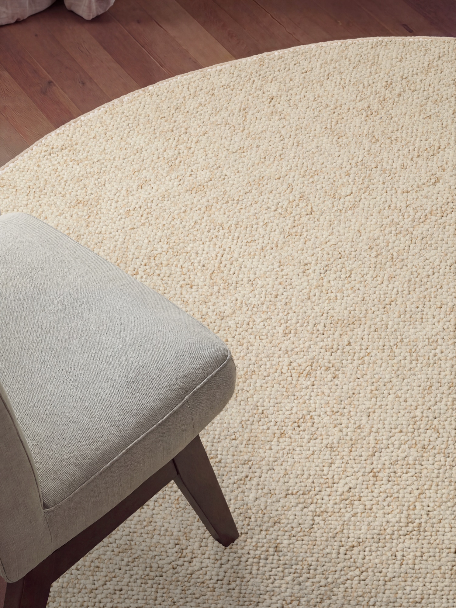 HANSE Home Teppich »Wolly 2« rund 12 mm Höhe Flachgewebe, Skandi, Woll-Optik, Esszimmer, Wohnzimmer, Flur