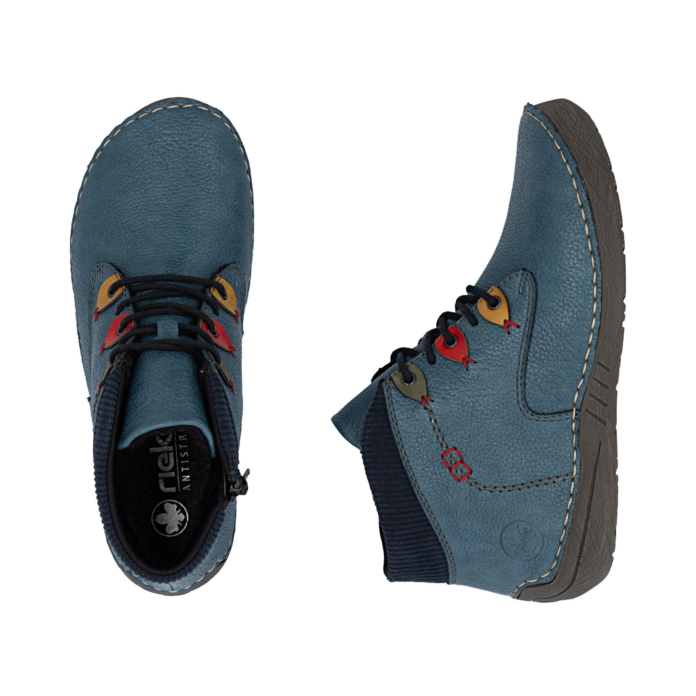 Rieker Schnürboots, Stiefelette, Casualboots, High Top Sneaker mit Innenreißverschluss