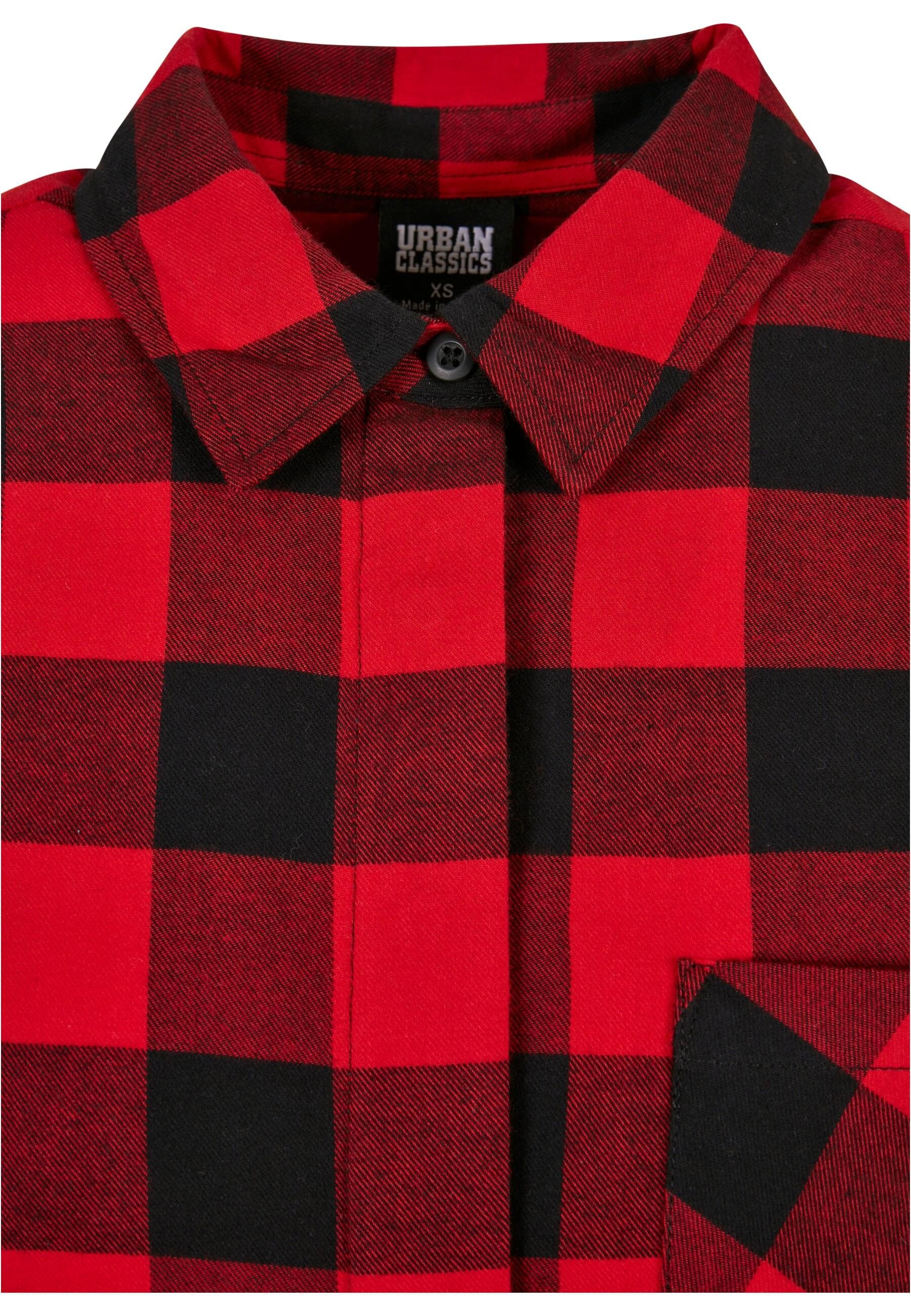 URBAN CLASSICS Shirtkleid »Urban Classics Damen Ladies Oversized Check Flannel Shirt Dress«, (1 tlg.)