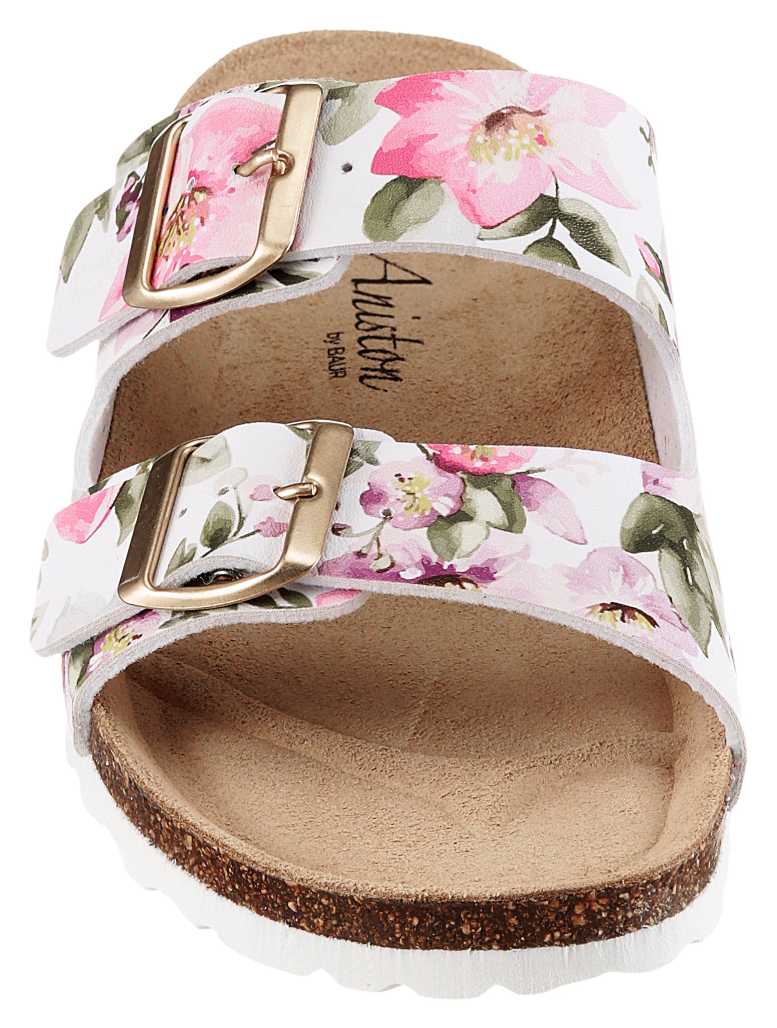 Aniston SHOES Pantolette  Hausschuh, Sommerschuh mit Blumendruck - NEUE KOLLEKTION