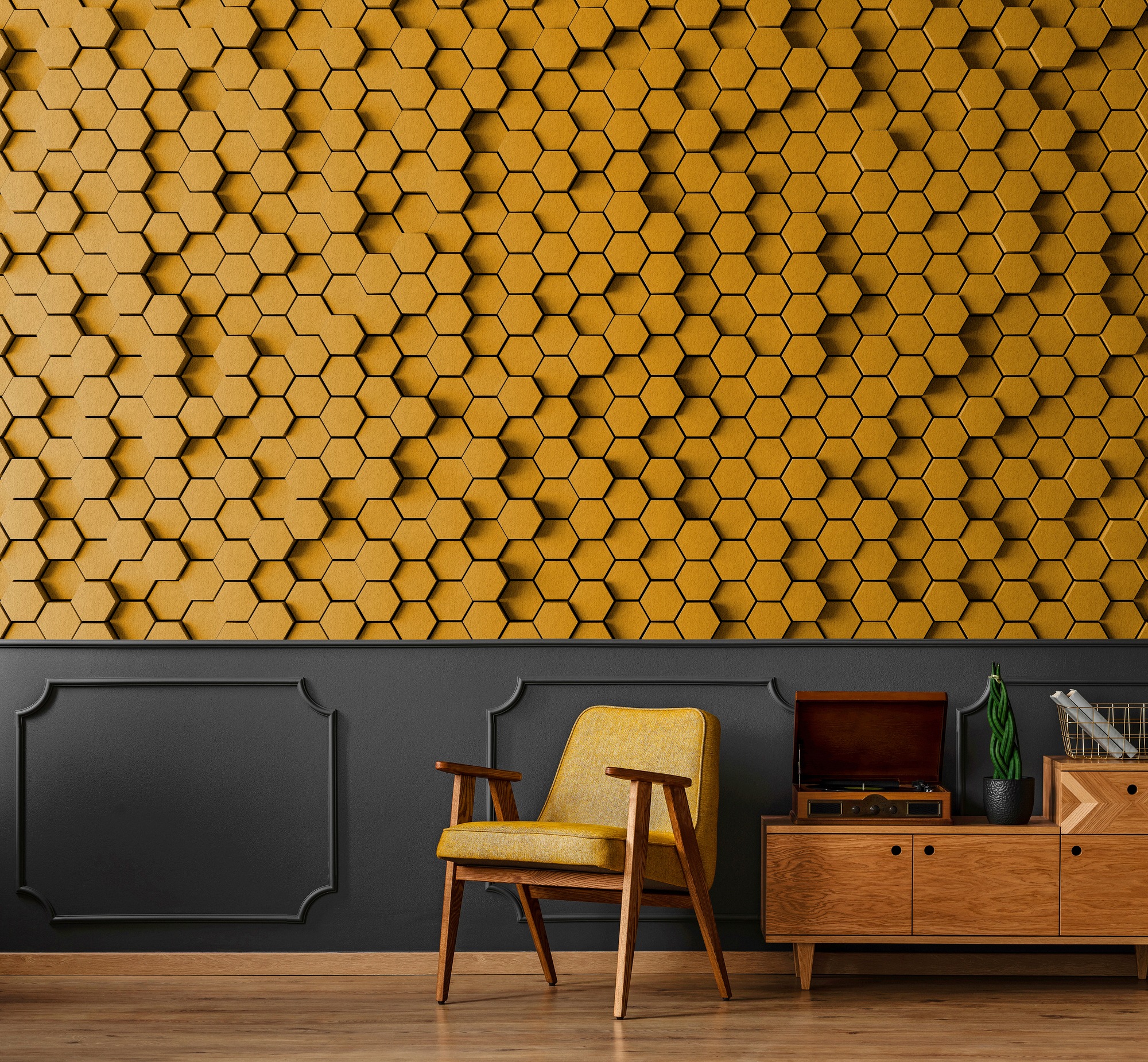 living walls Fototapete "Walls by Patel Honeycomb 1" glatt Vlies, Wand, Sch günstig online kaufen