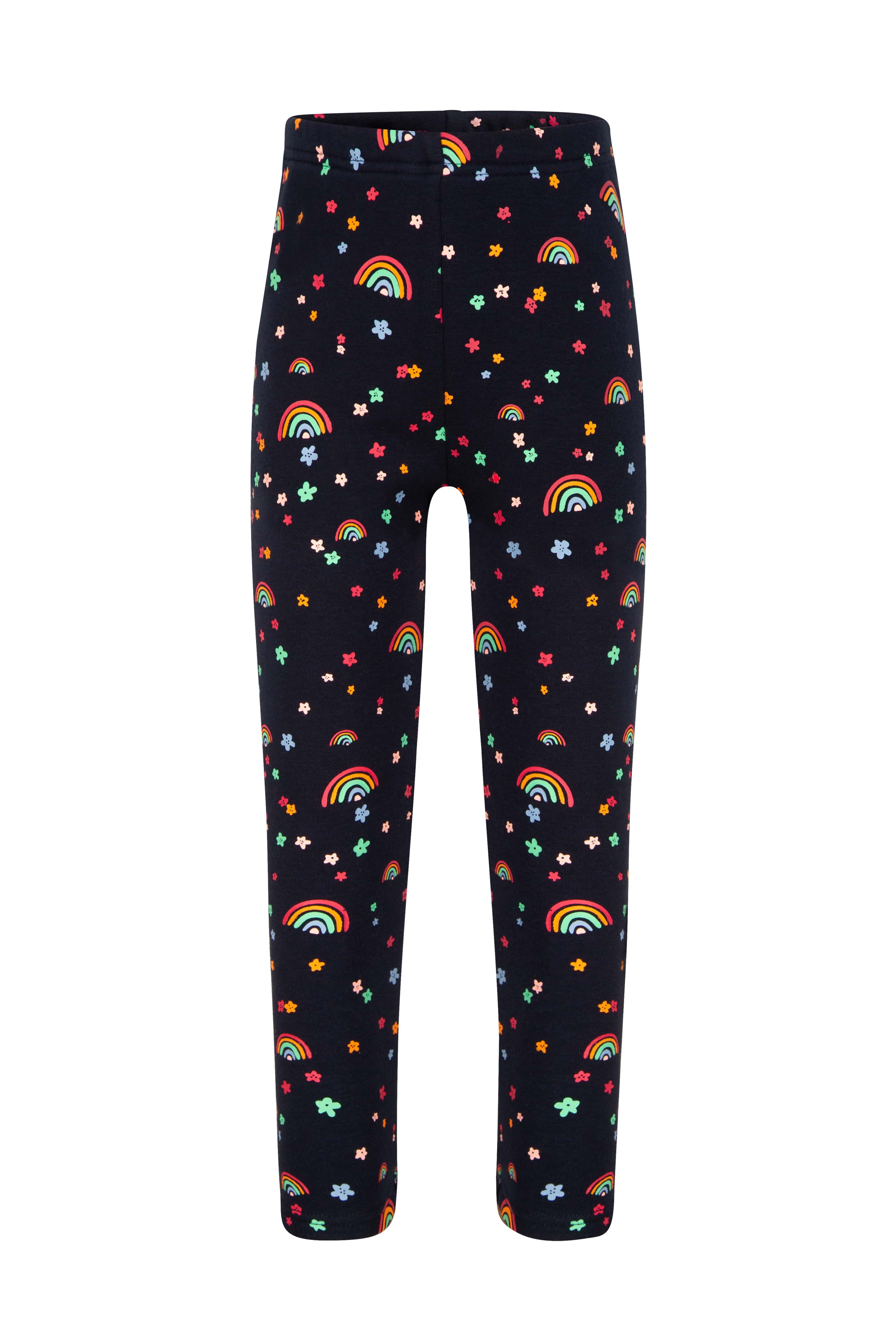 HAPPY GIRLS Mädchen Strickleggings, blau, Gr. 104, gemustert, Feinstrick, Obermaterial: 60% Polyester, 35% Baumwolle, 5% Elasthan, Hosen, im tollen