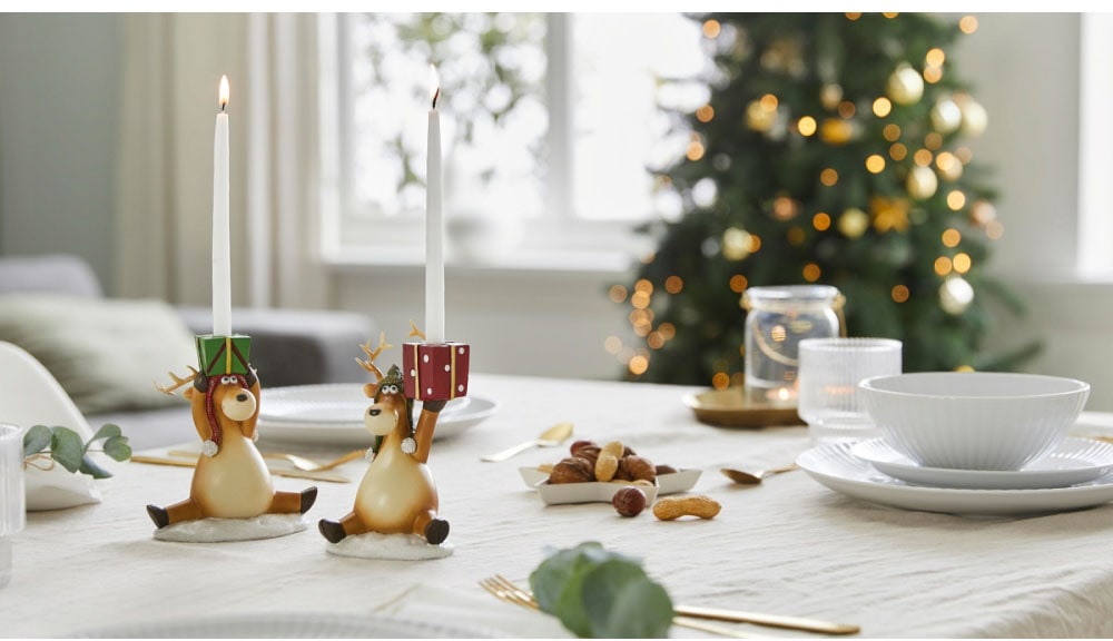 Schneider Kerzenhalter »Geschenke, Weihnachtsdeko«, (Set, 2 St.), aus  Polyresin, Höhe ca. 11,5 cm kaufen | BAUR | Kerzenständer