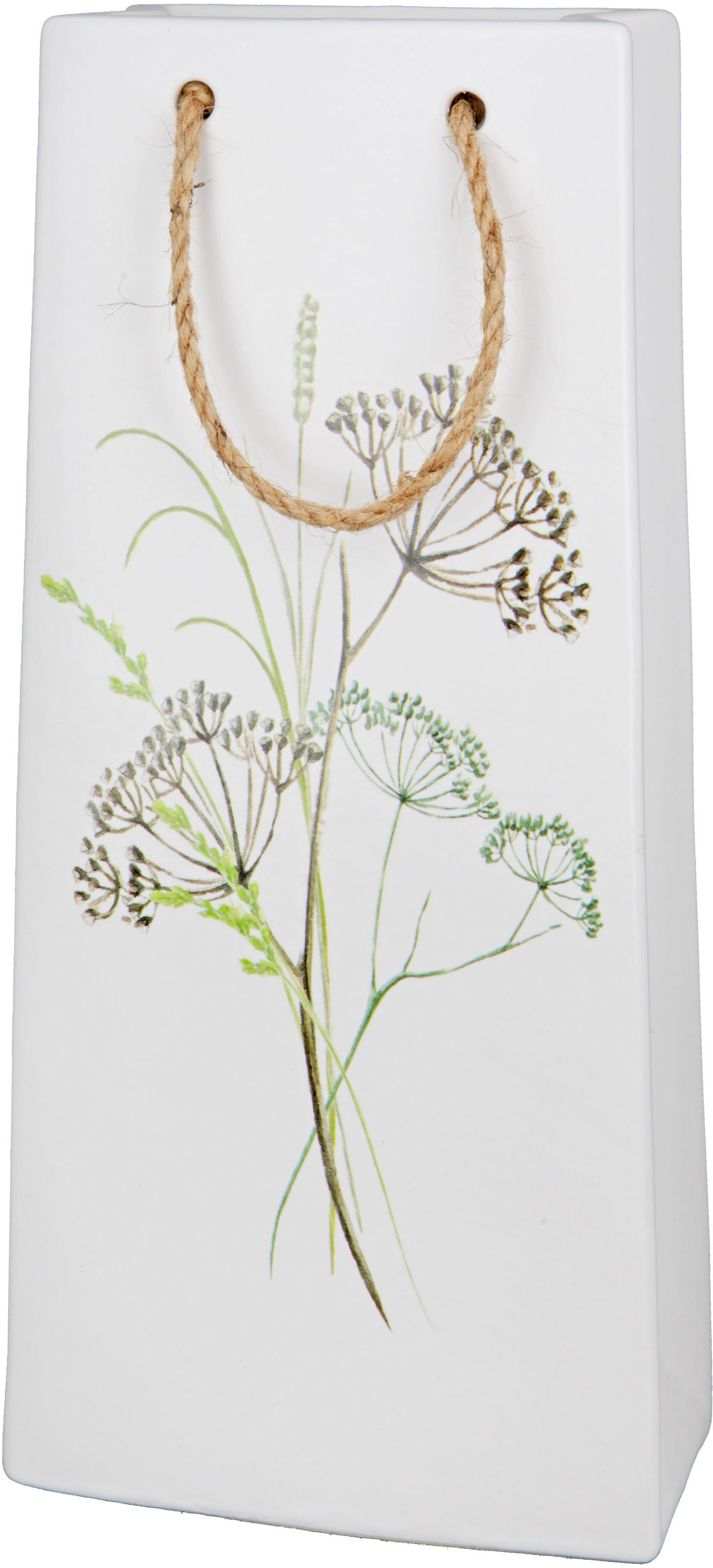 Dekovase »Gräserstrauß, in Taschenform, Höhe ca. 32 cm«, (1 St.), dekorative Vase aus...