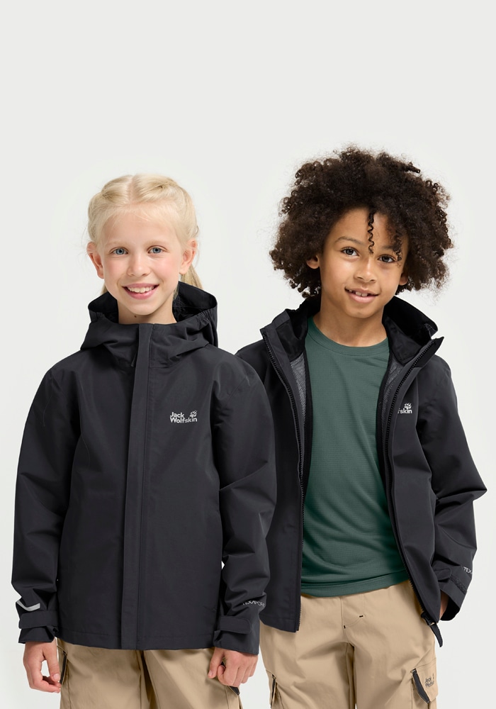 Jack Wolfskin Outdoorjacke "HAZE 2L JKT K" mit Kapuze