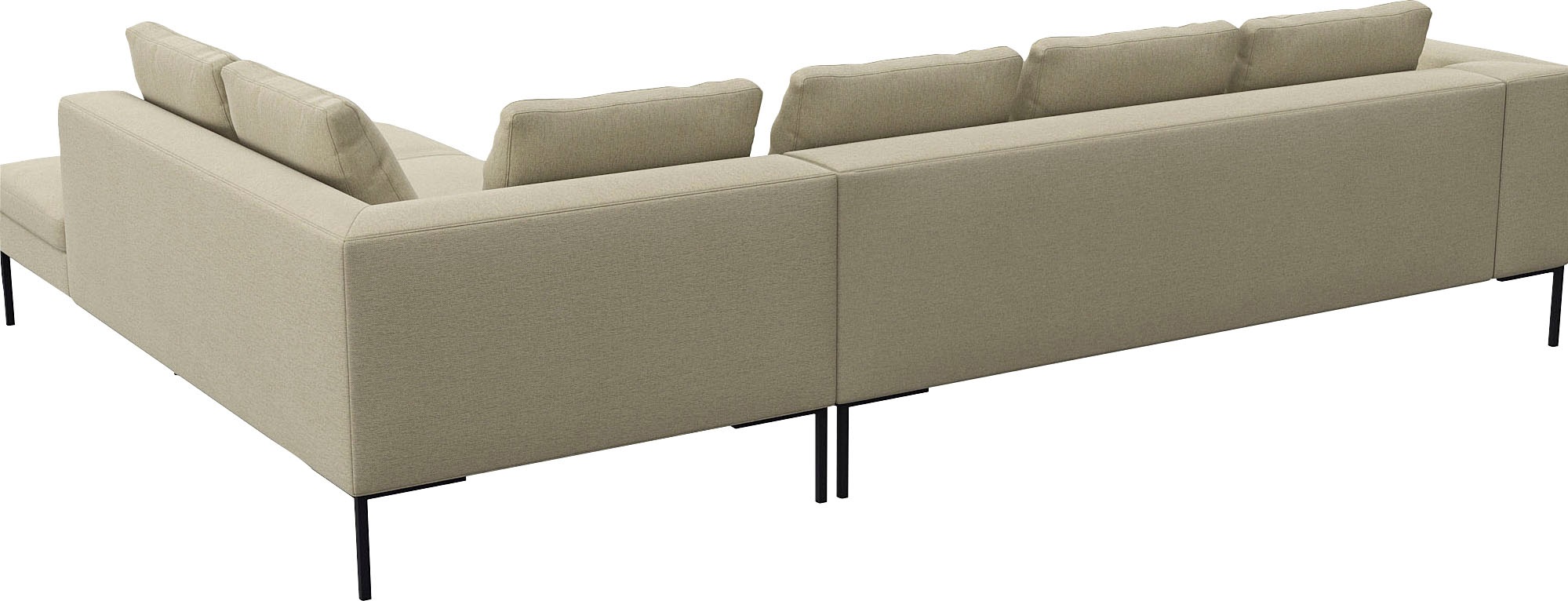 FLEXLUX Ecksofa »Loano, superbequemer Sitzkomfort durch Kaltschaum im Sitz, L-Form«, modernes Sofa, frei im Raum stellbar, lose Kissen, hoher Fuß
