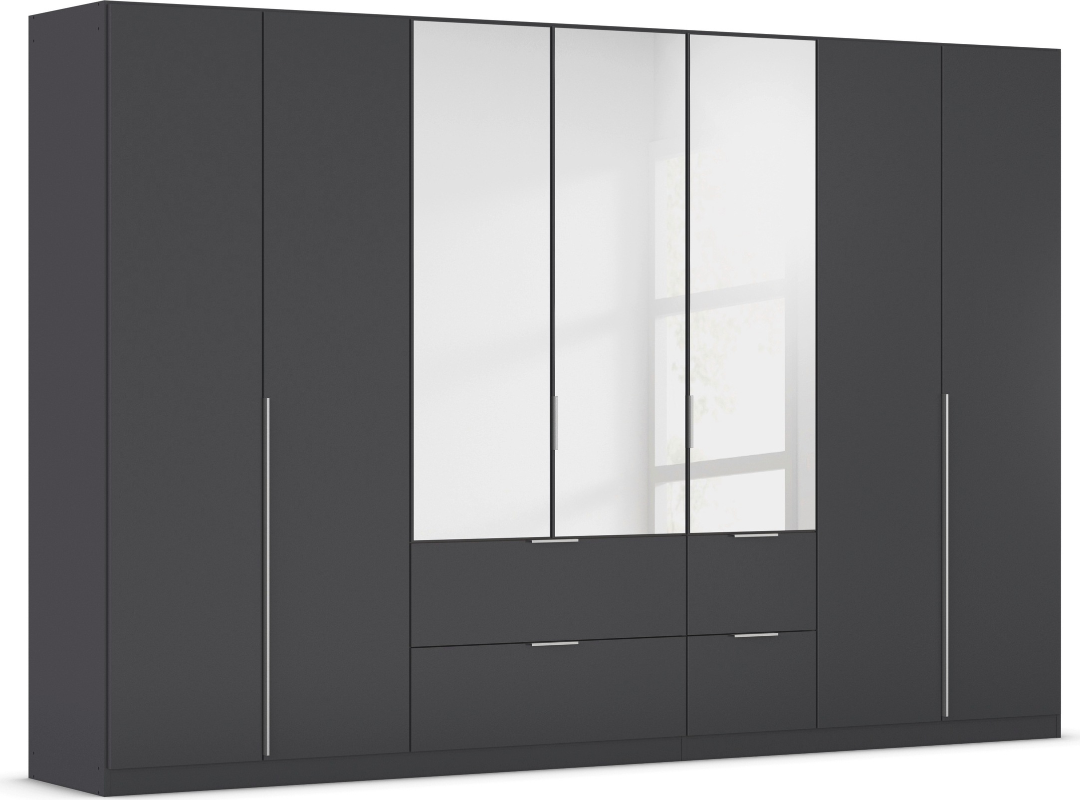 OTTO home Drehtürenschrank "Kleiderschrank Schrank Garderobe AGORDO mit Dekor- oder Hochglanzfront" in zwei Griff-Farben, Breiten 91-360 cm, mit Außenschubkästen, in 7 Breiten und 2 Höhen MADE IN GERMANY