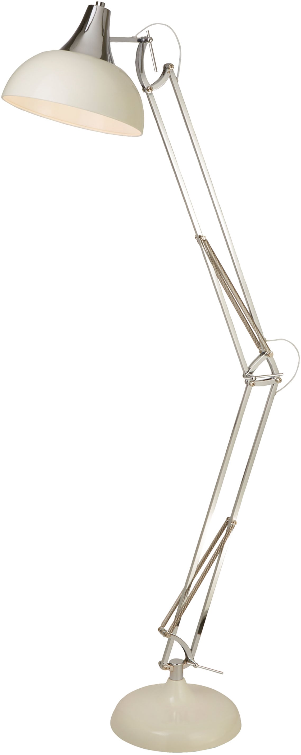 SEARCHLIGHT Stehlampe "Goliath Task Floor Lamp", creme und chrom, 1, H: 170cm, 1 Stk., Leuchten, Stehlampe